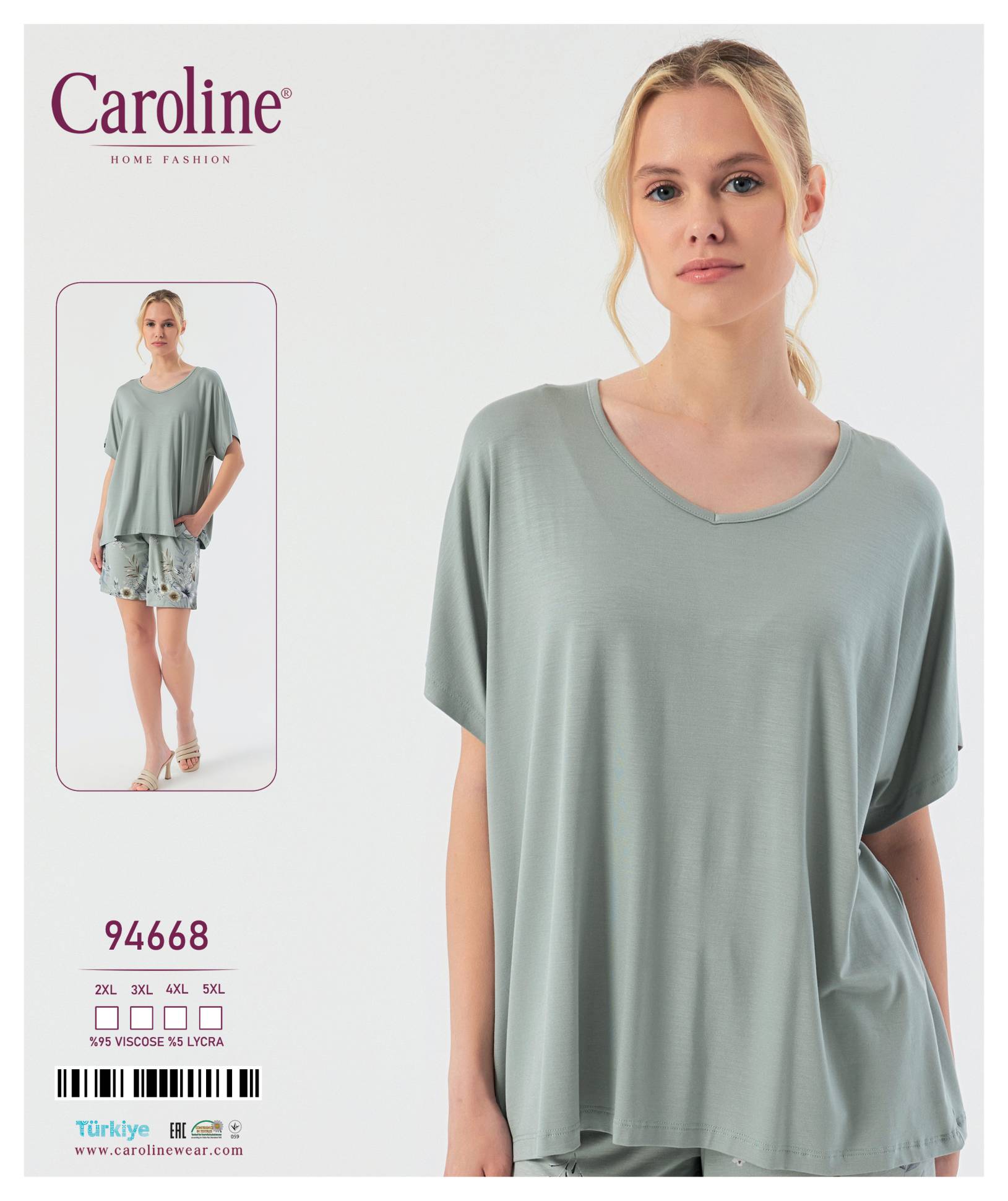 Caroline 94668 пижама 2XL, 3XL, 4XL, 5XL