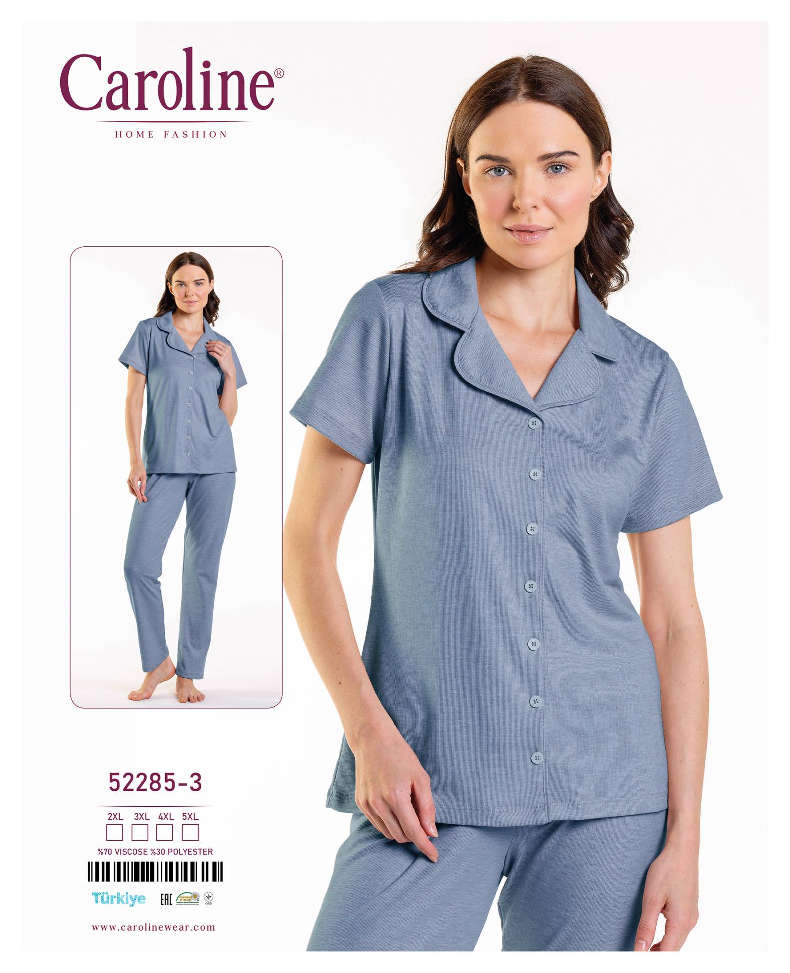 Caroline 52285 пижама 2XL, 3XL, 4XL, 5XL