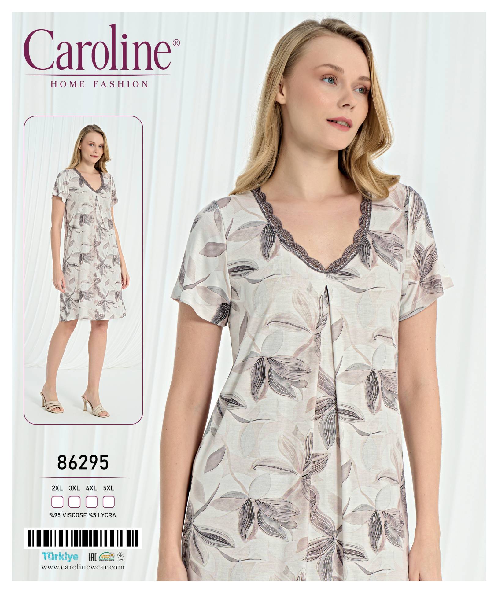 Caroline 86295 ночная рубашка 2XL, 3XL, 4XL, 5XL