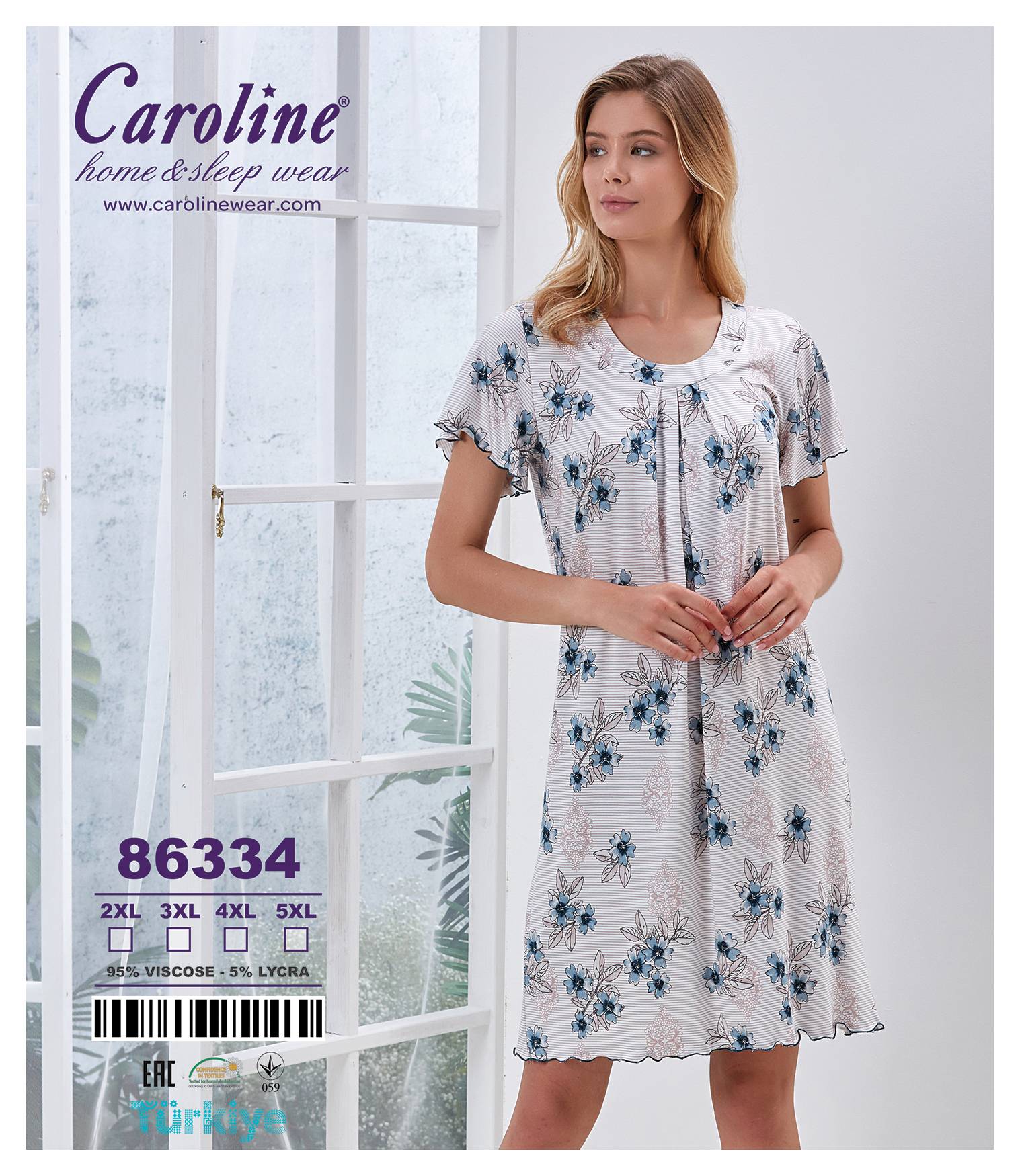 Caroline 86334 ночная рубашка 2XL, 5XL