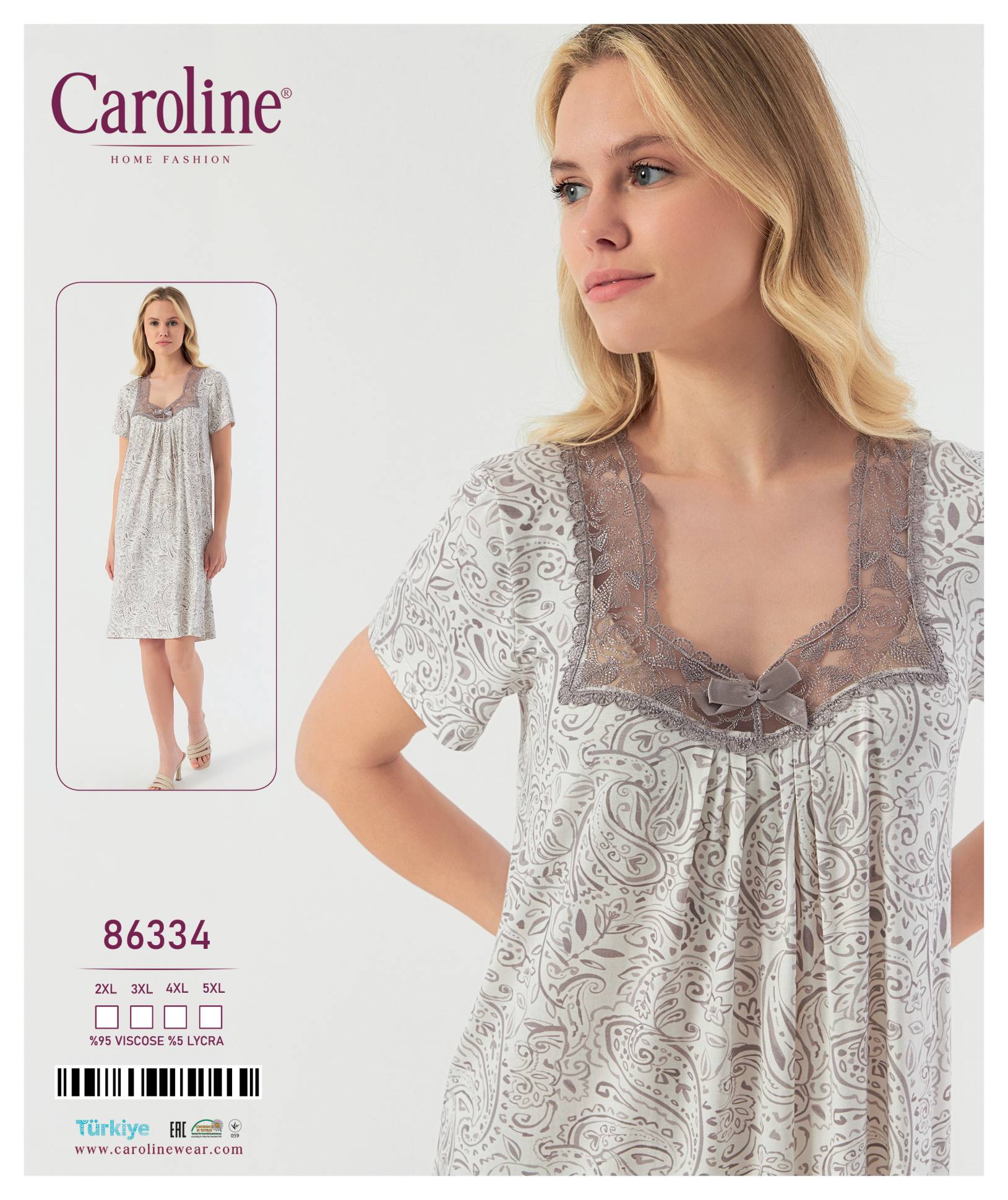 Caroline 86334 ночная рубашка 5XL