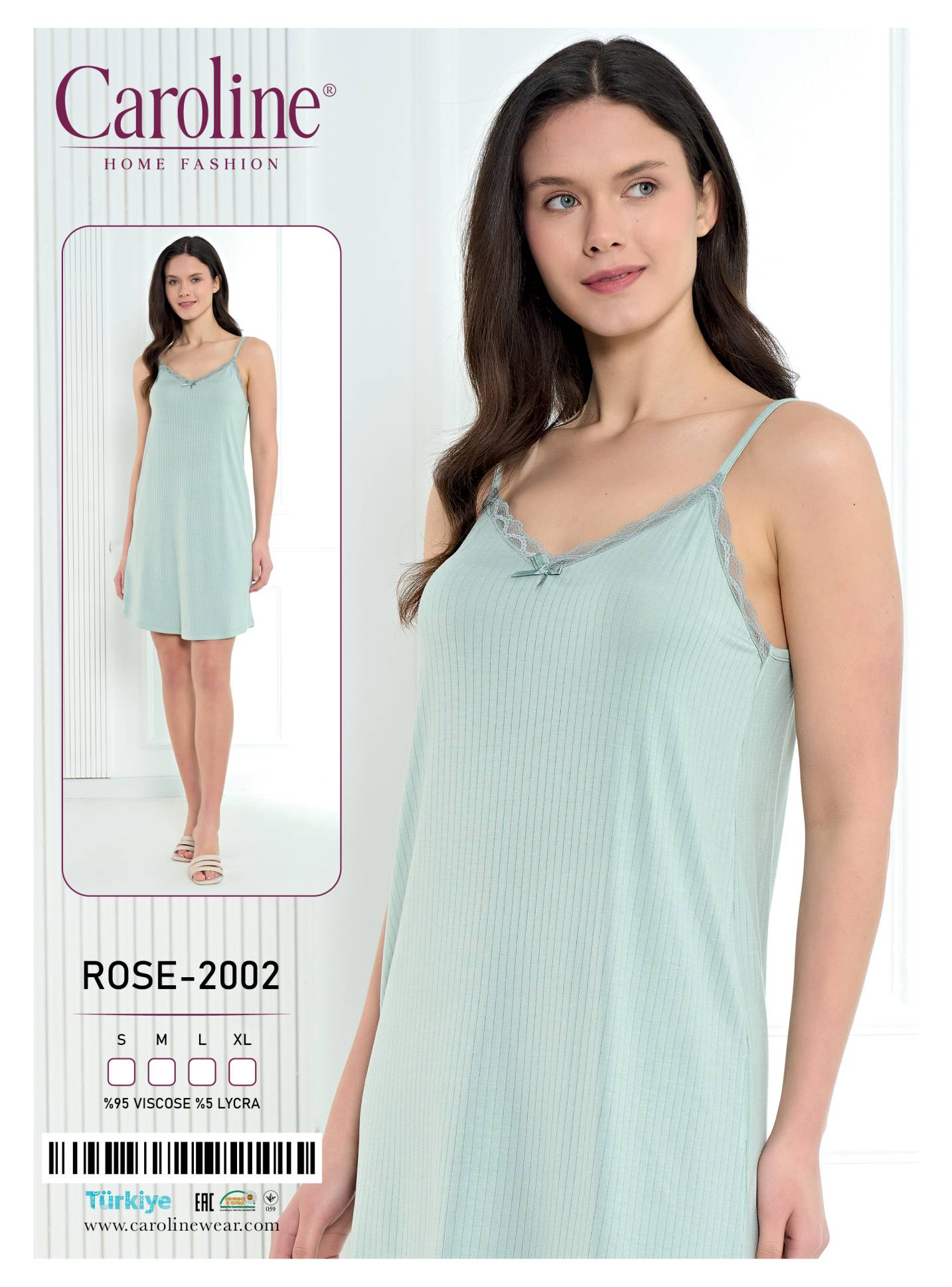 Caroline ROSE-2002 ночная рубашка S, M, L, XL