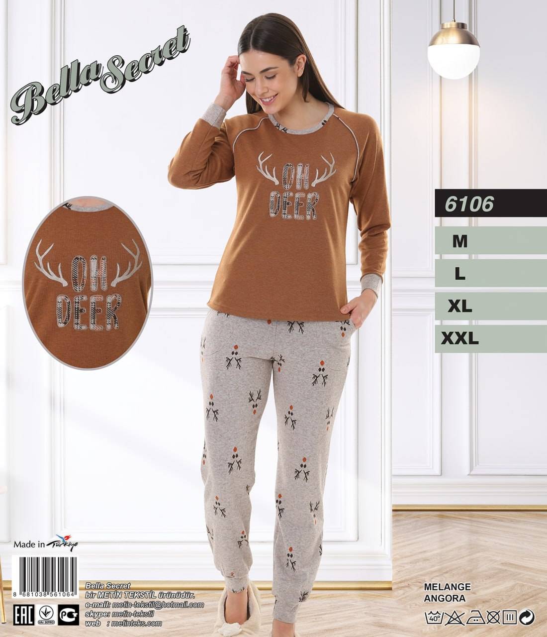 Metin 6106 пижама M, L, XL, 2XL