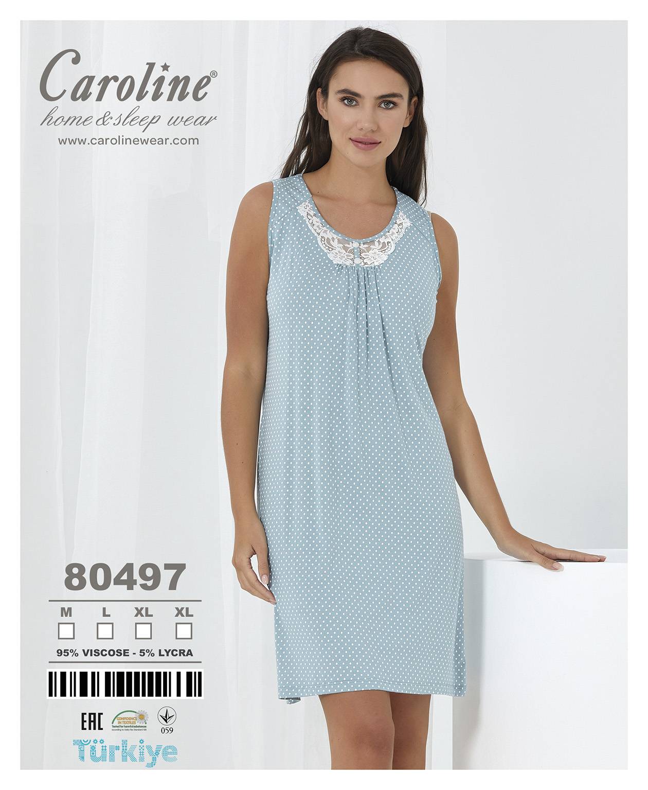 Caroline 80497 ночная рубашка M, L