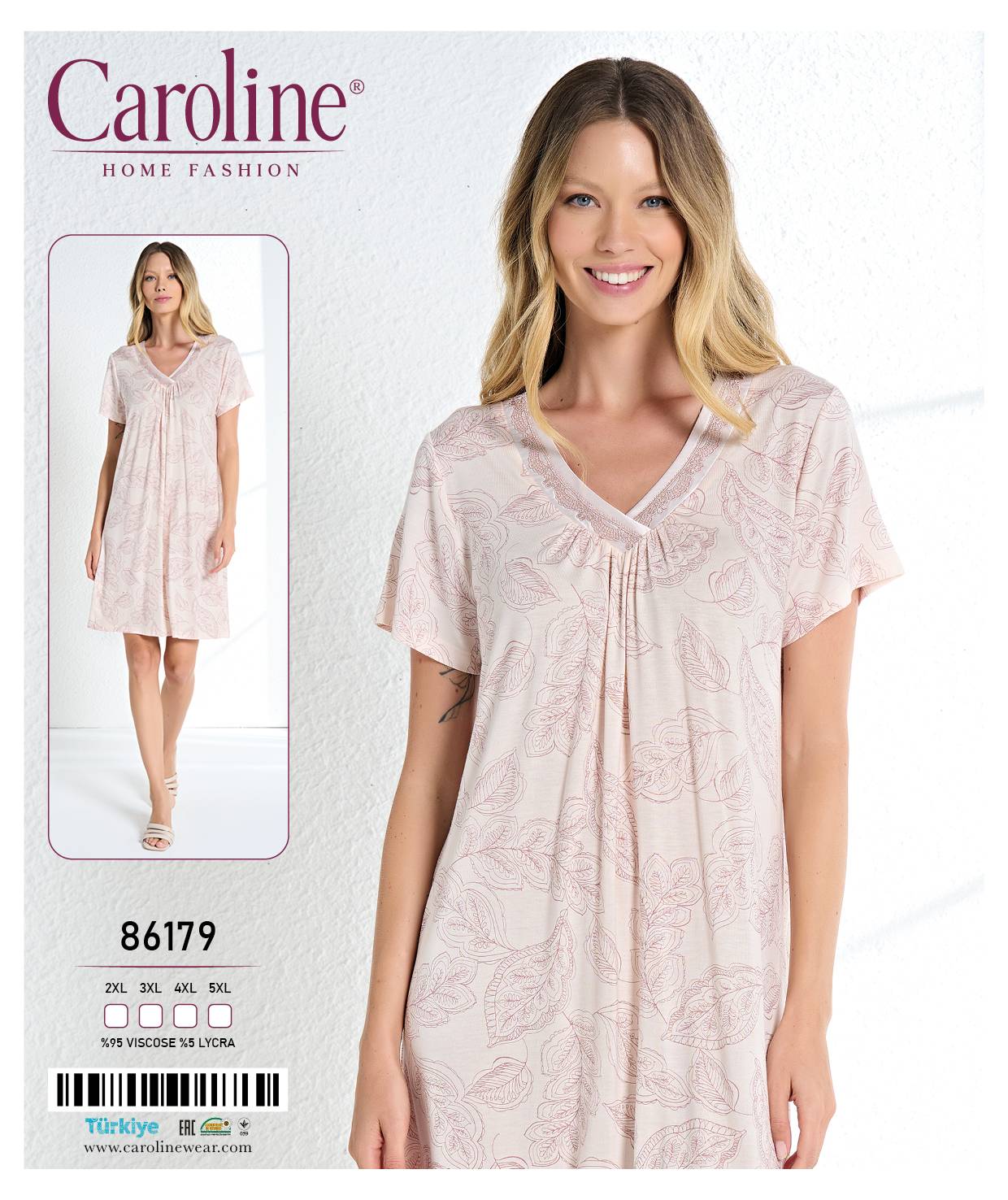 Caroline 86179 ночная рубашка 5XL