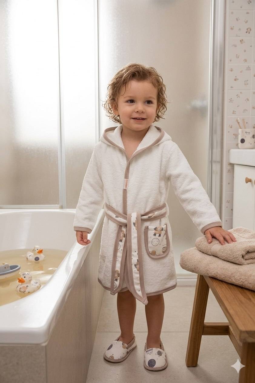 Ramel 493 халат с тапочками 1-2, 2-3, 3-4 года