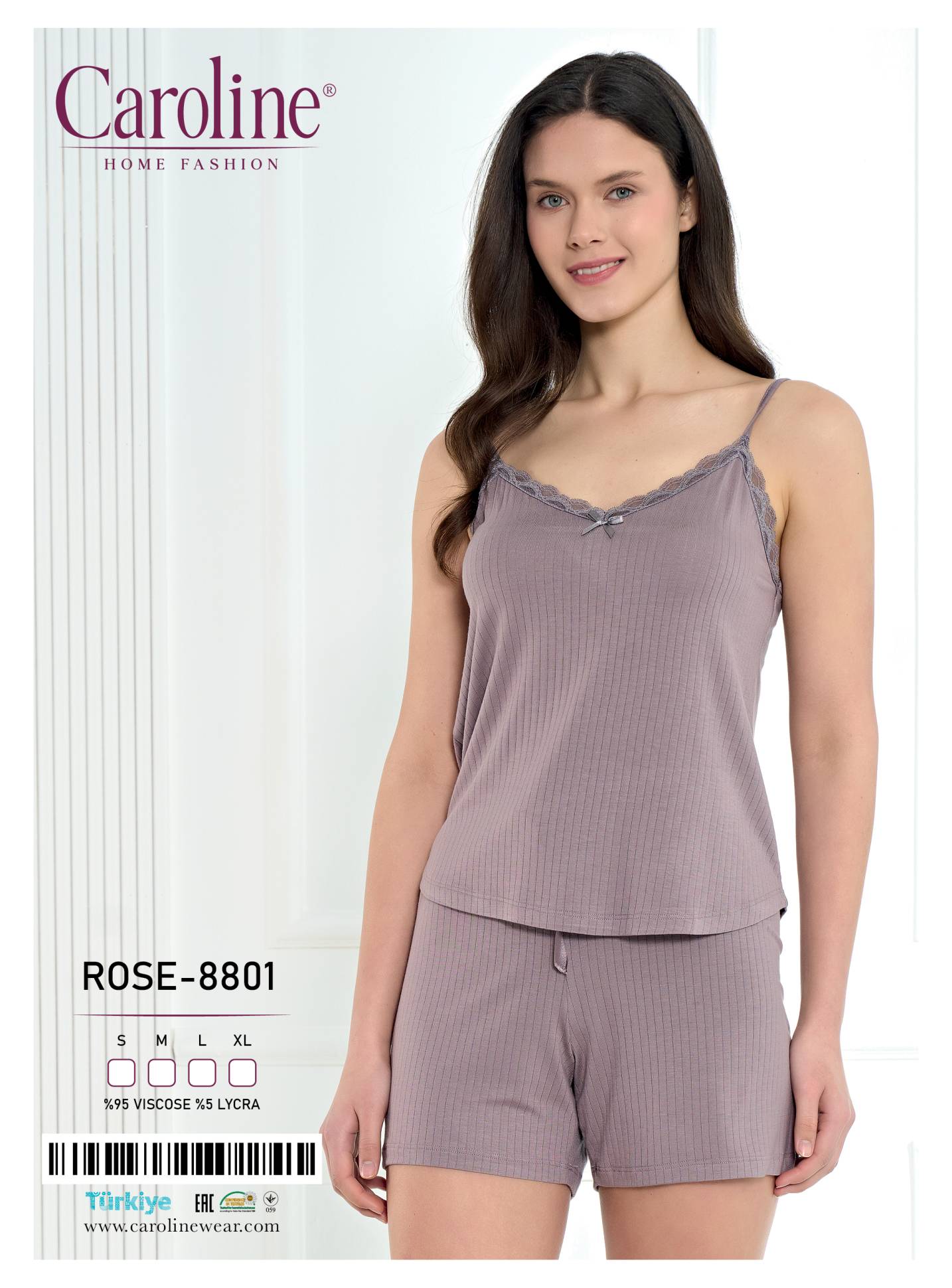 Caroline ROSE-8801 пижама S, M, L, XL