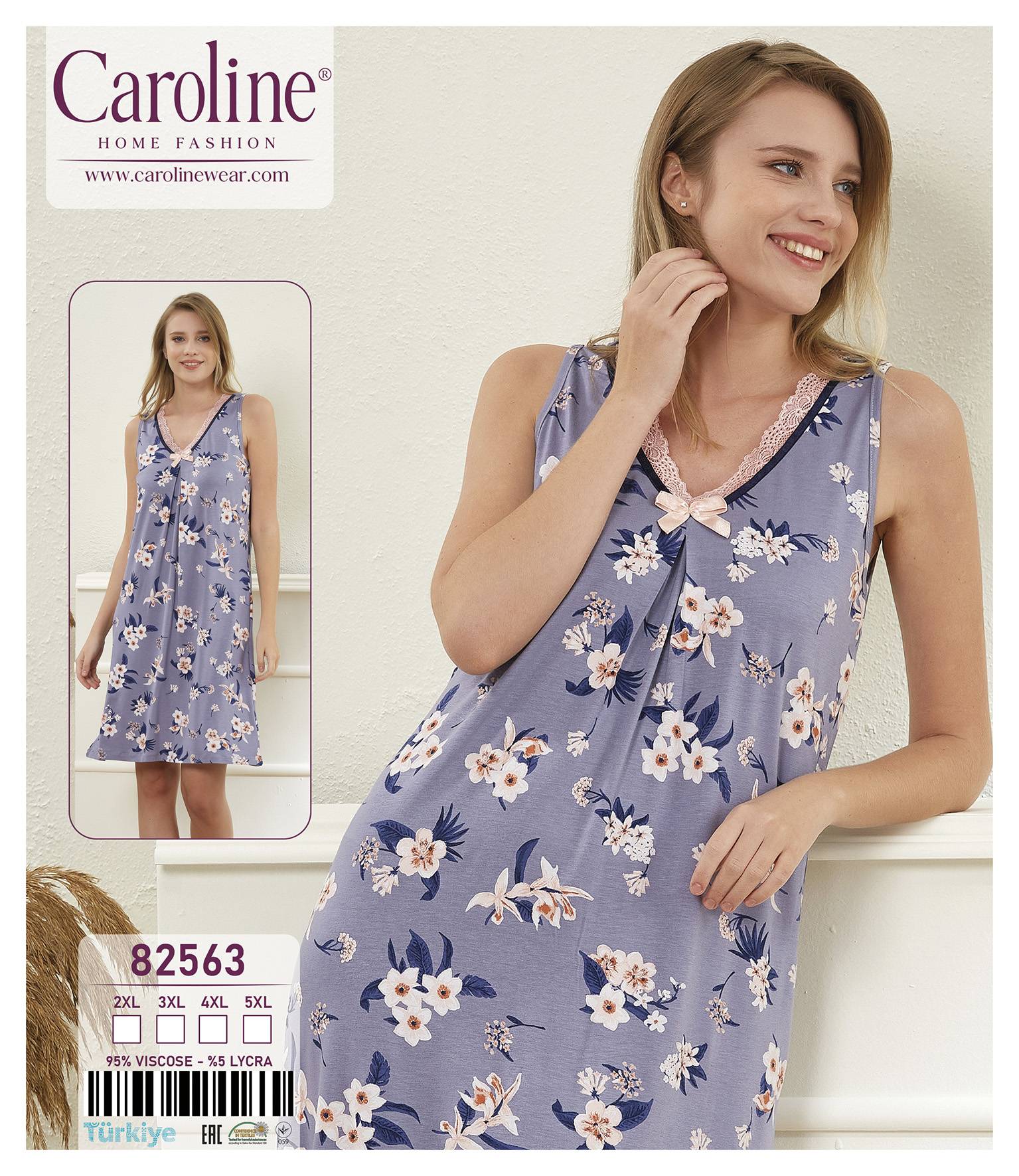 Caroline 82563 ночная рубашка 5XL