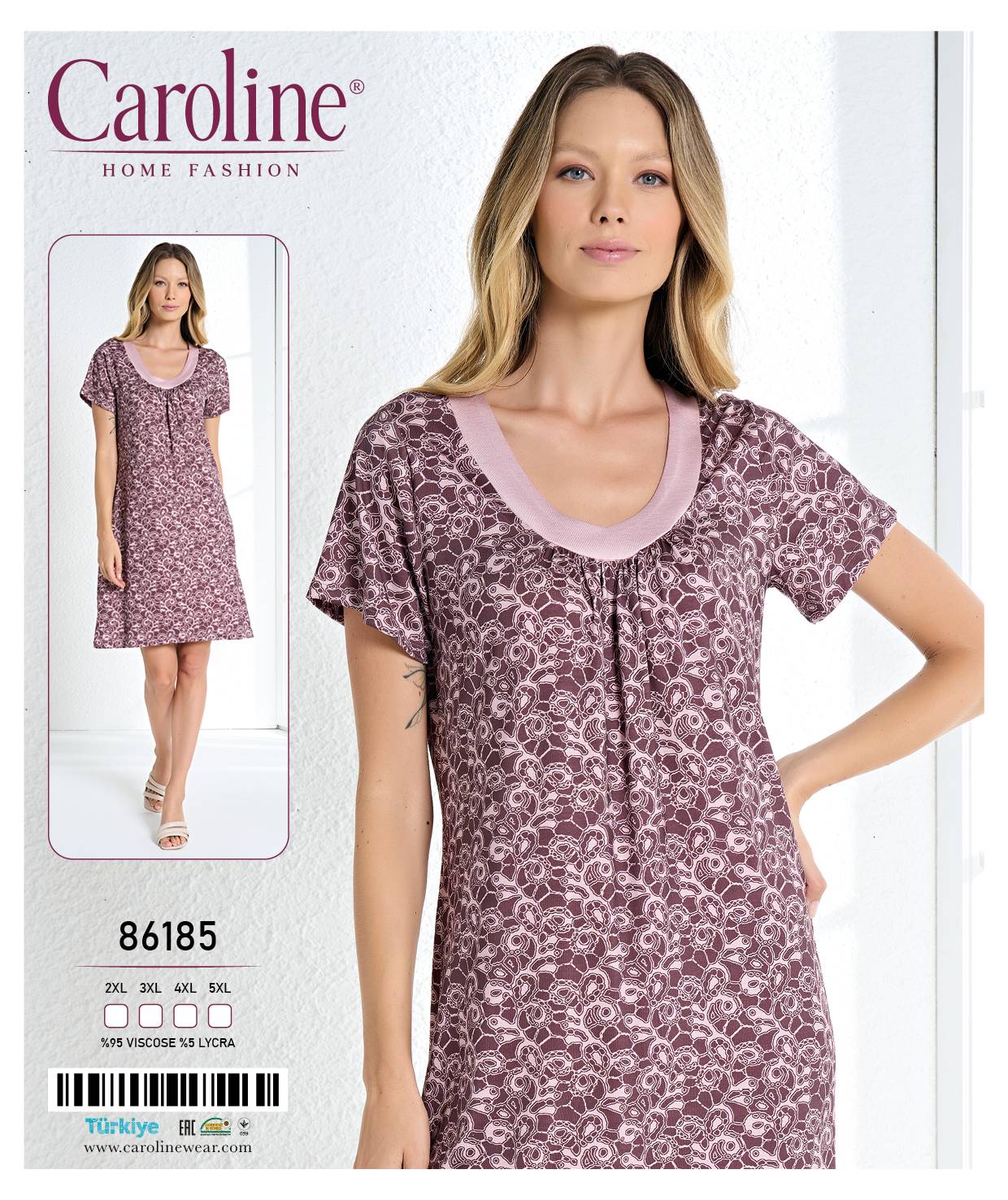 Caroline 86185 ночная рубашка 4XL, 5XL