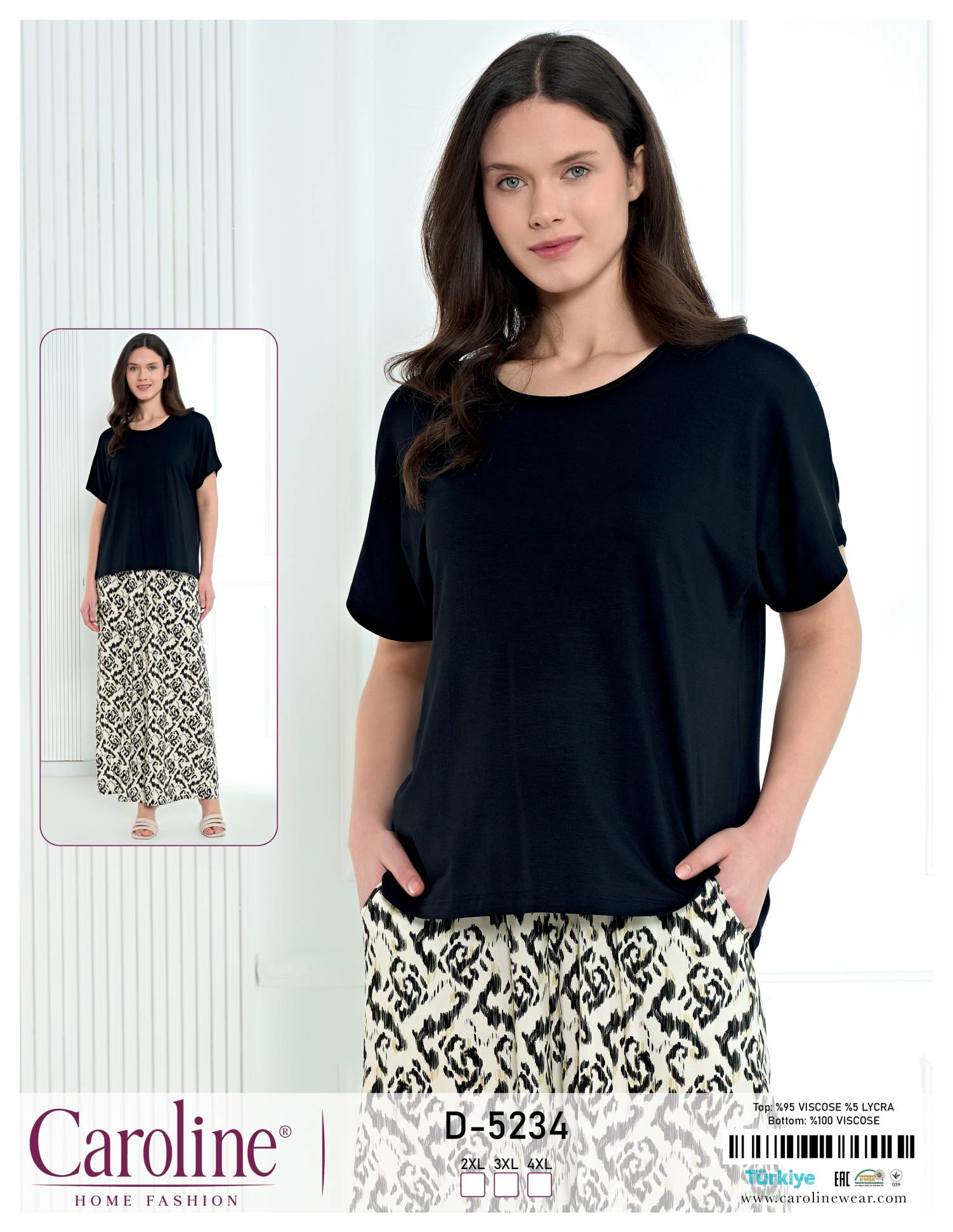 Caroline D-5234 пижама 2XL, 3XL, 4XL