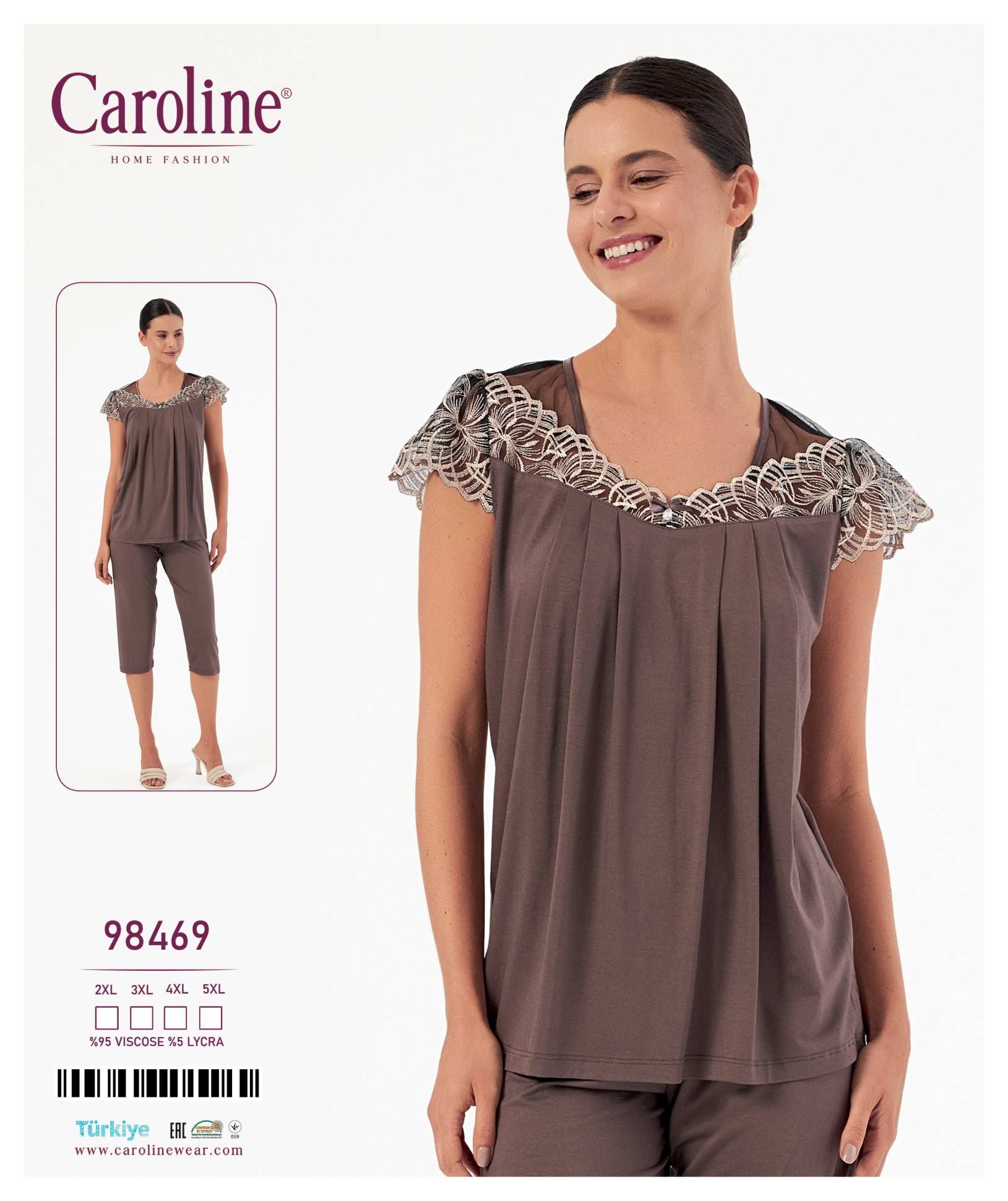 Caroline 98469 пижама 2XL, 3XL, 4XL, 5XL