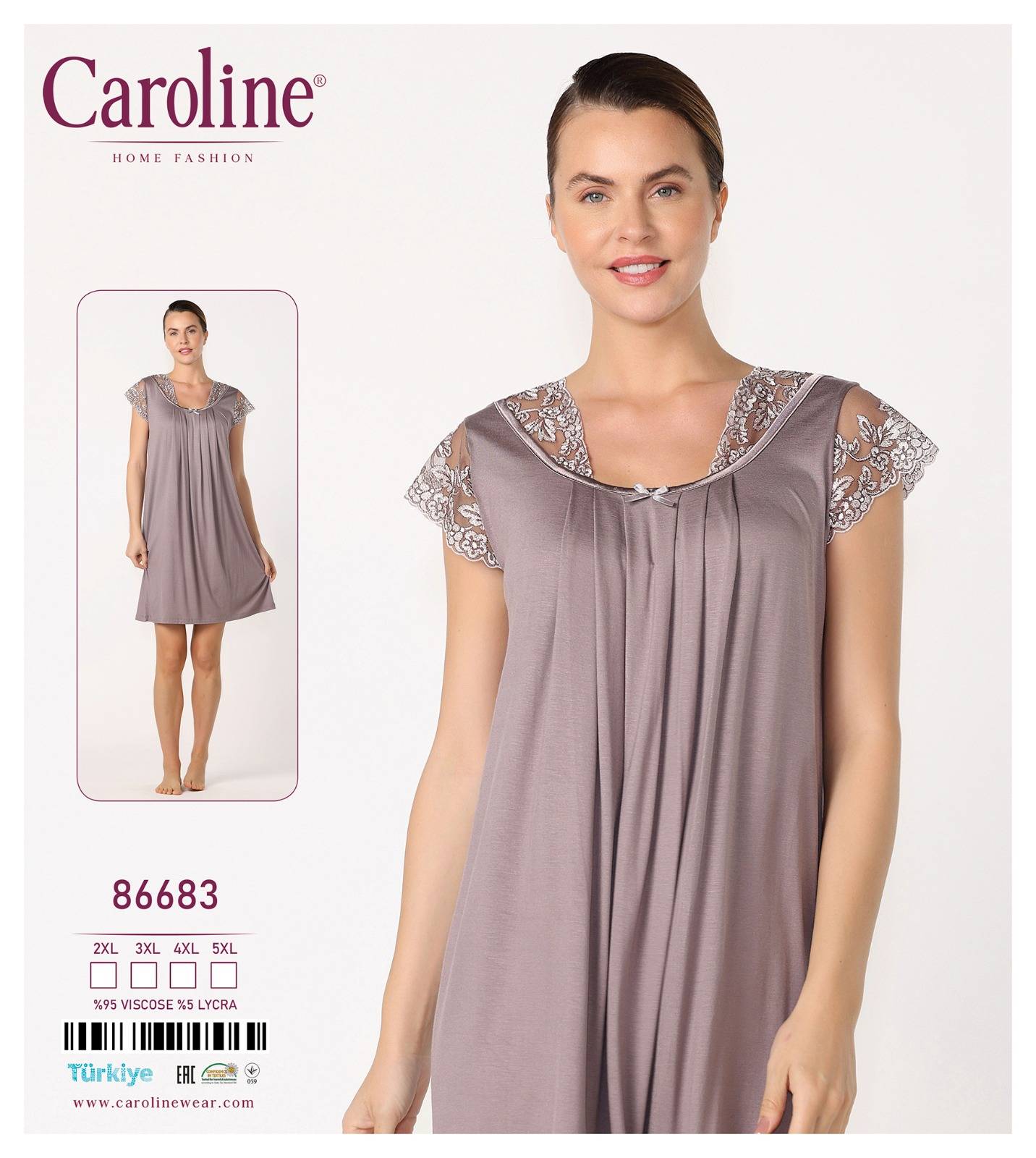 Caroline 86683 ночная рубашка 4XL