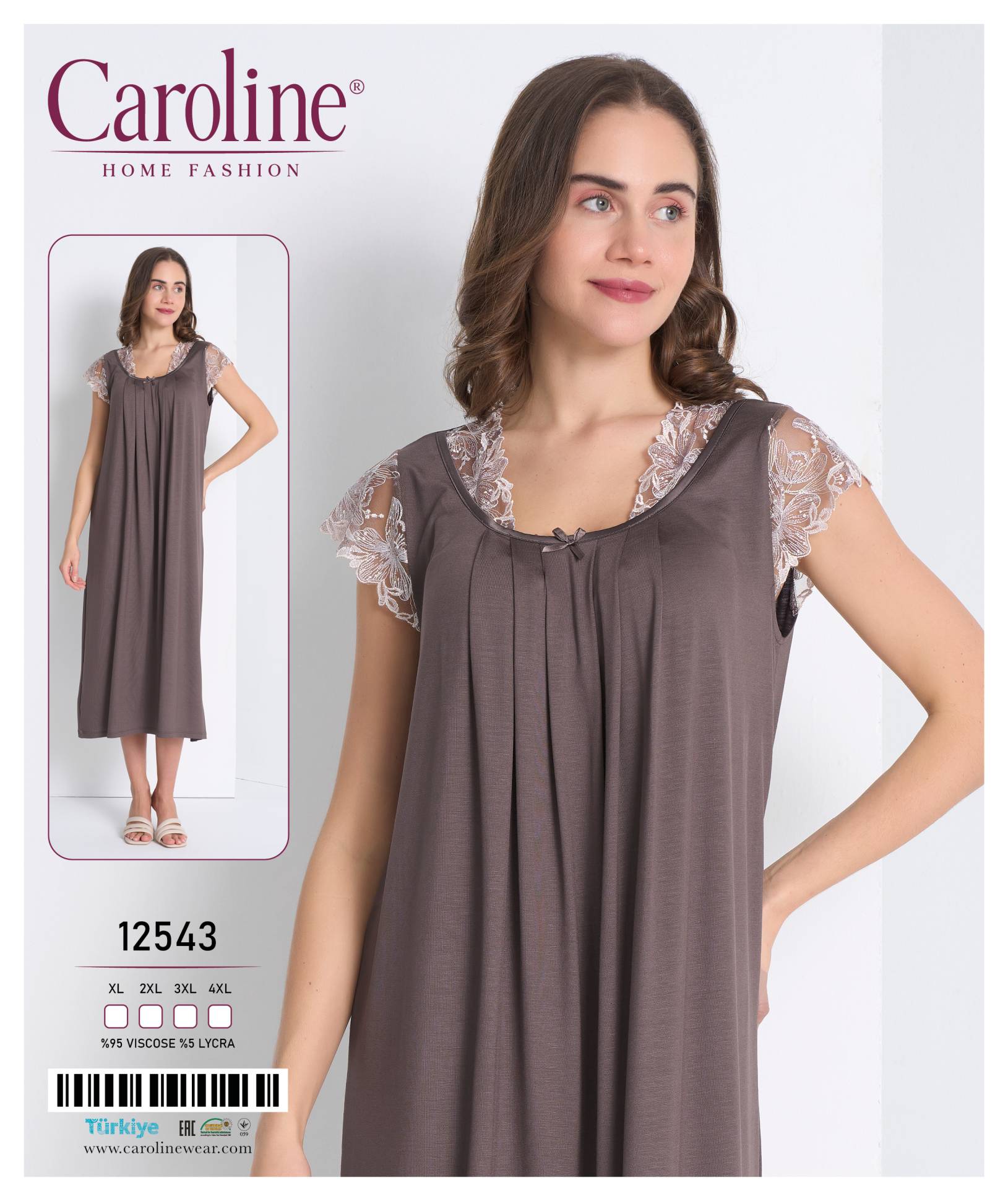 Caroline 12543 ночная рубашка XL, 2XL, 3XL, 4XL