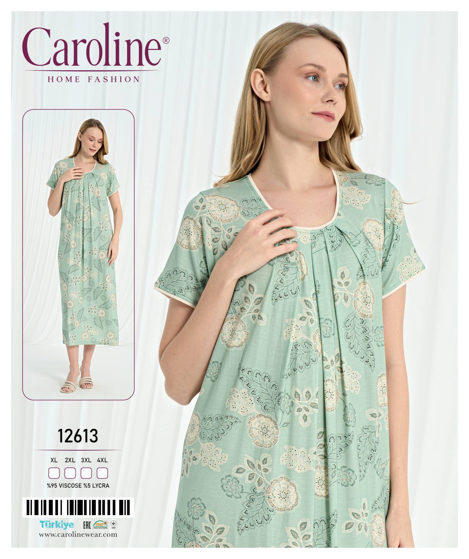 Caroline 12613 ночная рубашка XL, 2XL, 3XL, 4XL