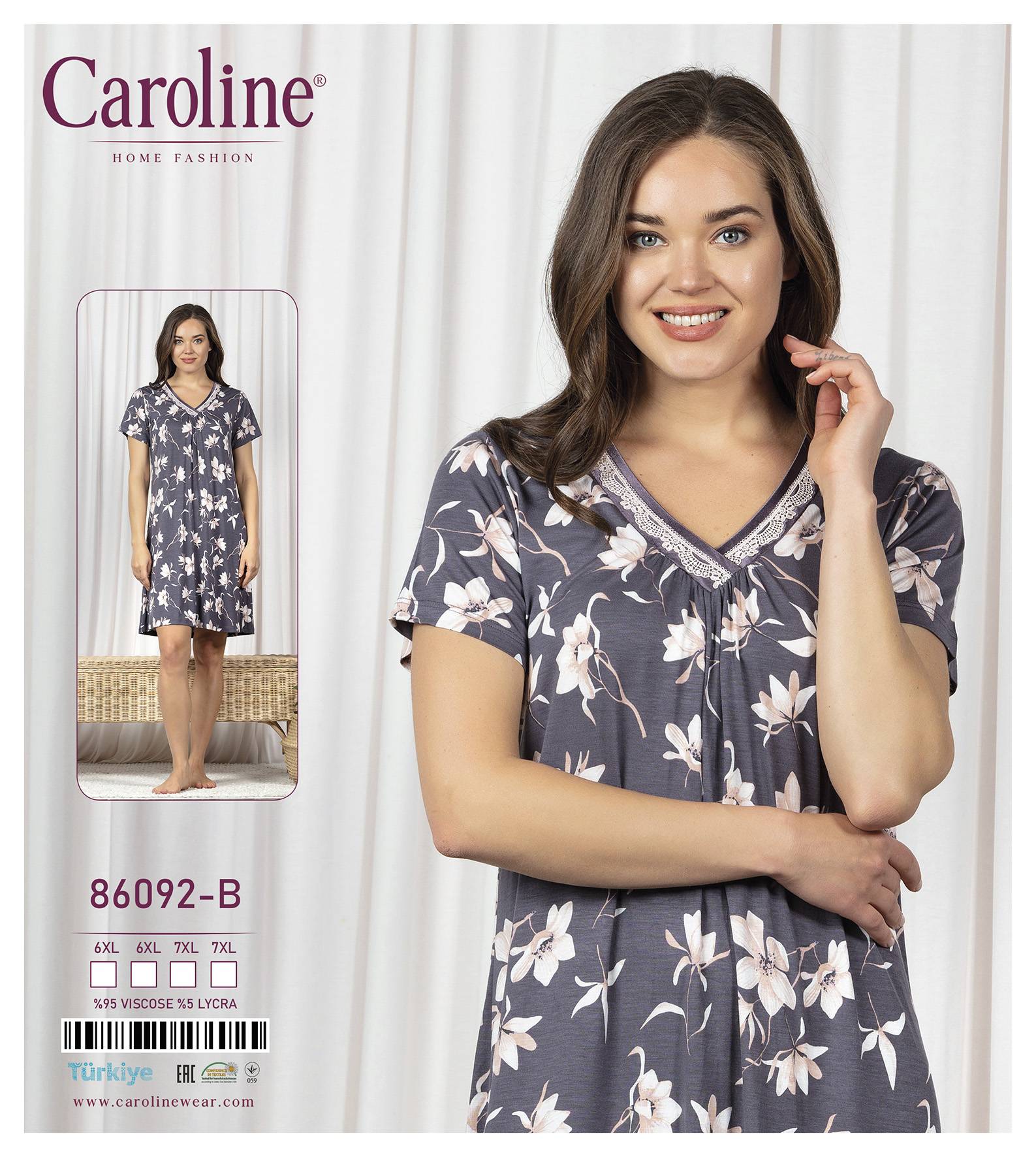 Caroline 86092-B ночная рубашка 6XL