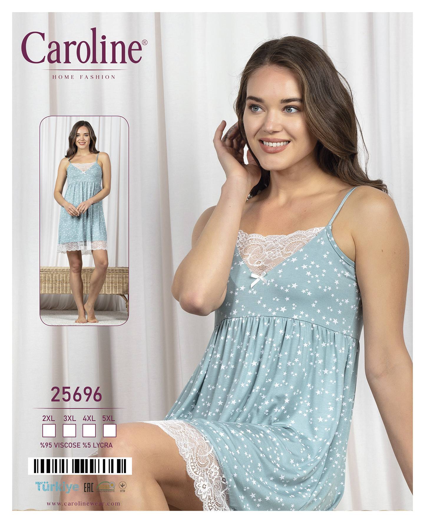 Caroline 25696 ночная рубашка 4XL