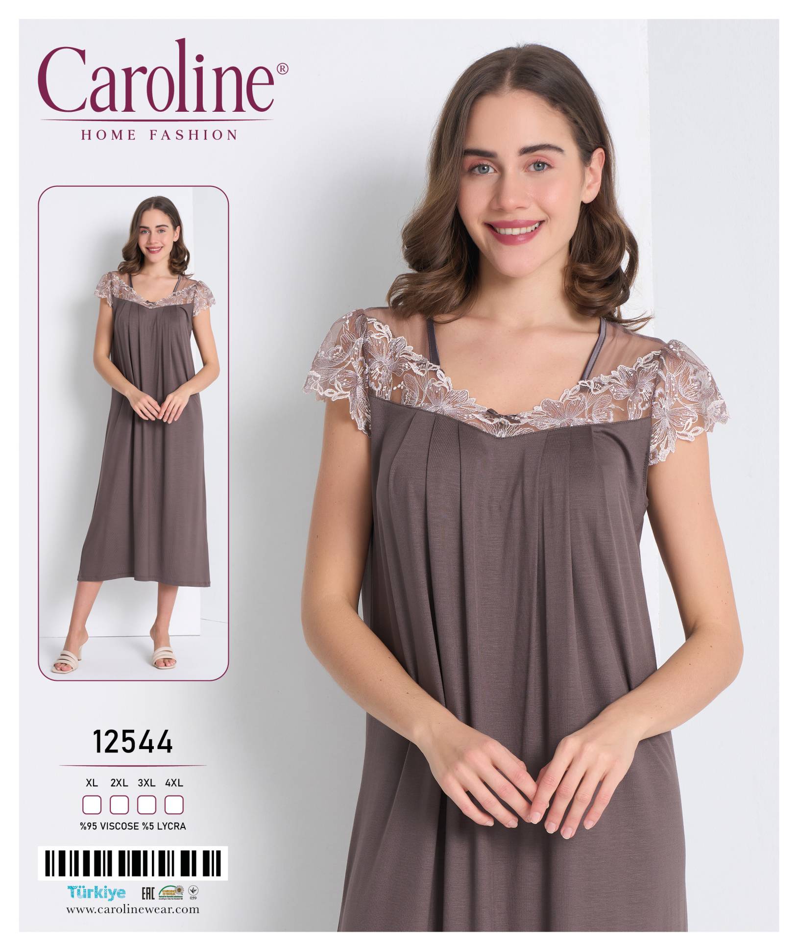 Caroline 12544 ночная рубашка XL, 2XL, 3XL. 4XL