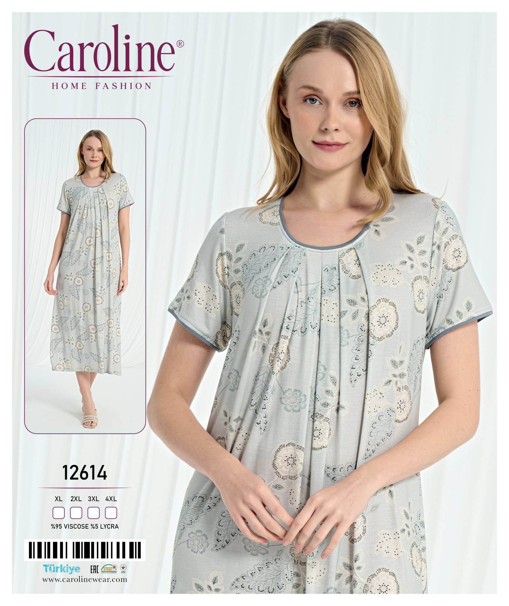 Caroline 12614 ночная рубашка XL, 2XL, 3XL, 4XL