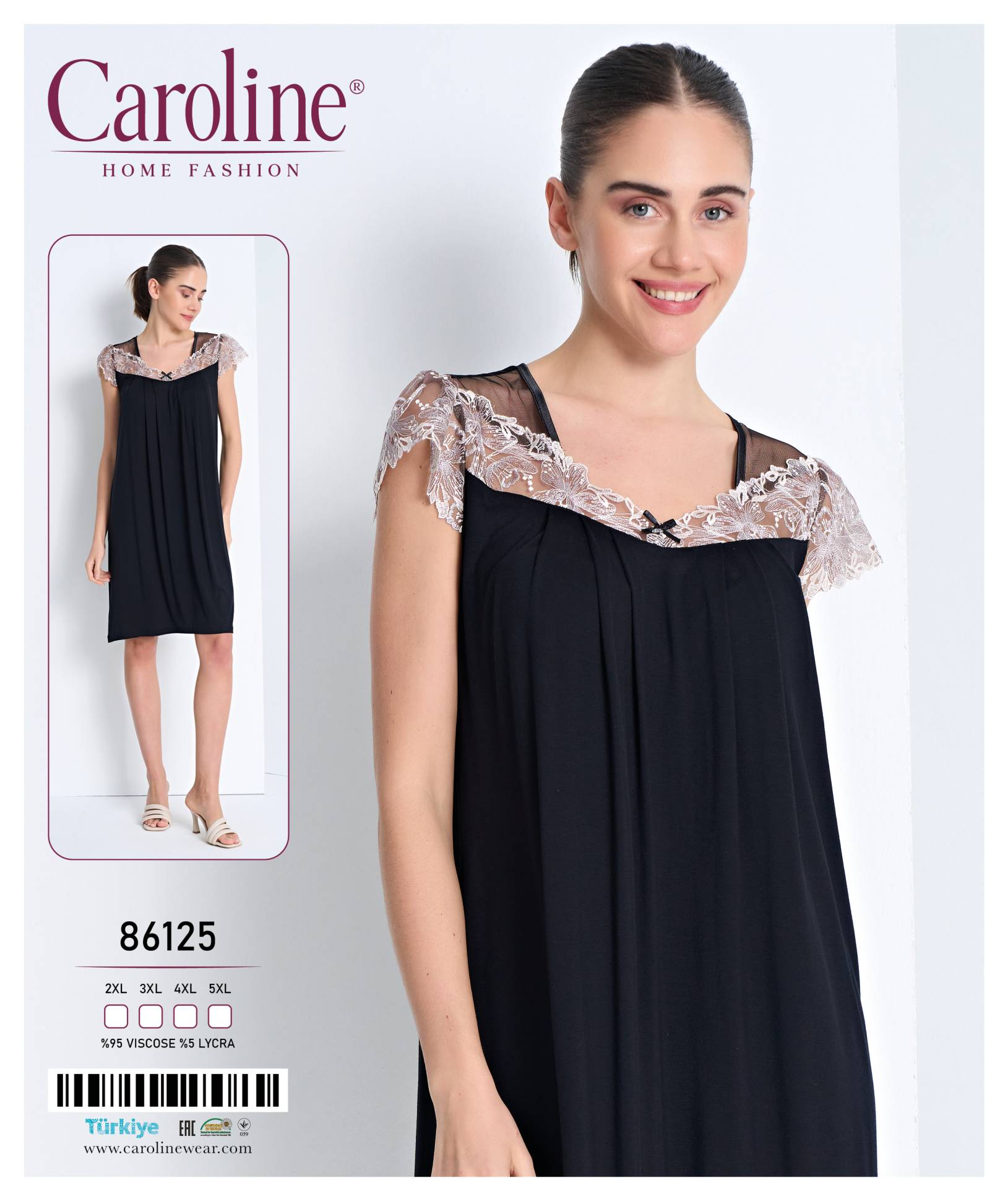 Caroline 86125 ночная рубашка 3XL