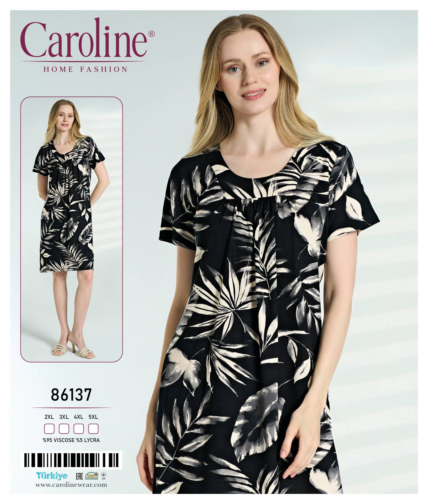 Caroline 86137 ночная рубашка 5XL