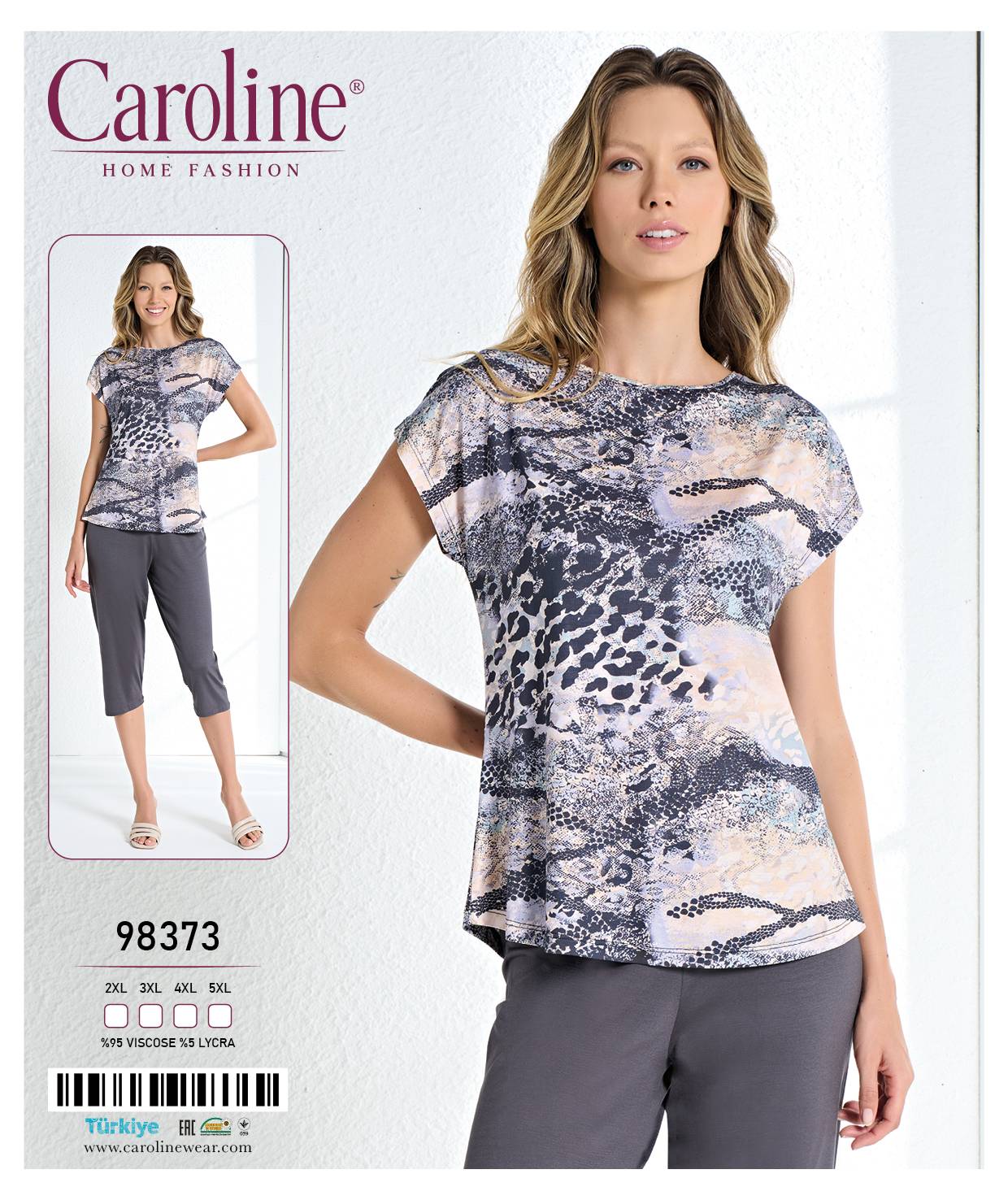 Caroline 98373 пижама 2XL, 3XL, 4XL, 5XL