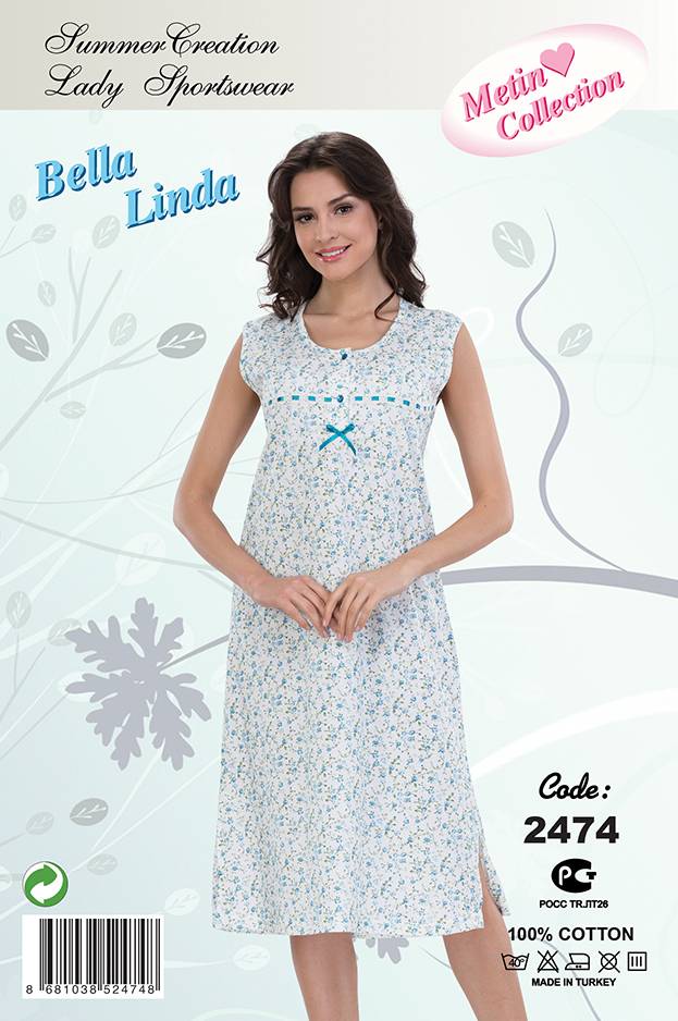 Metin 2474 ночная рубашка M, L