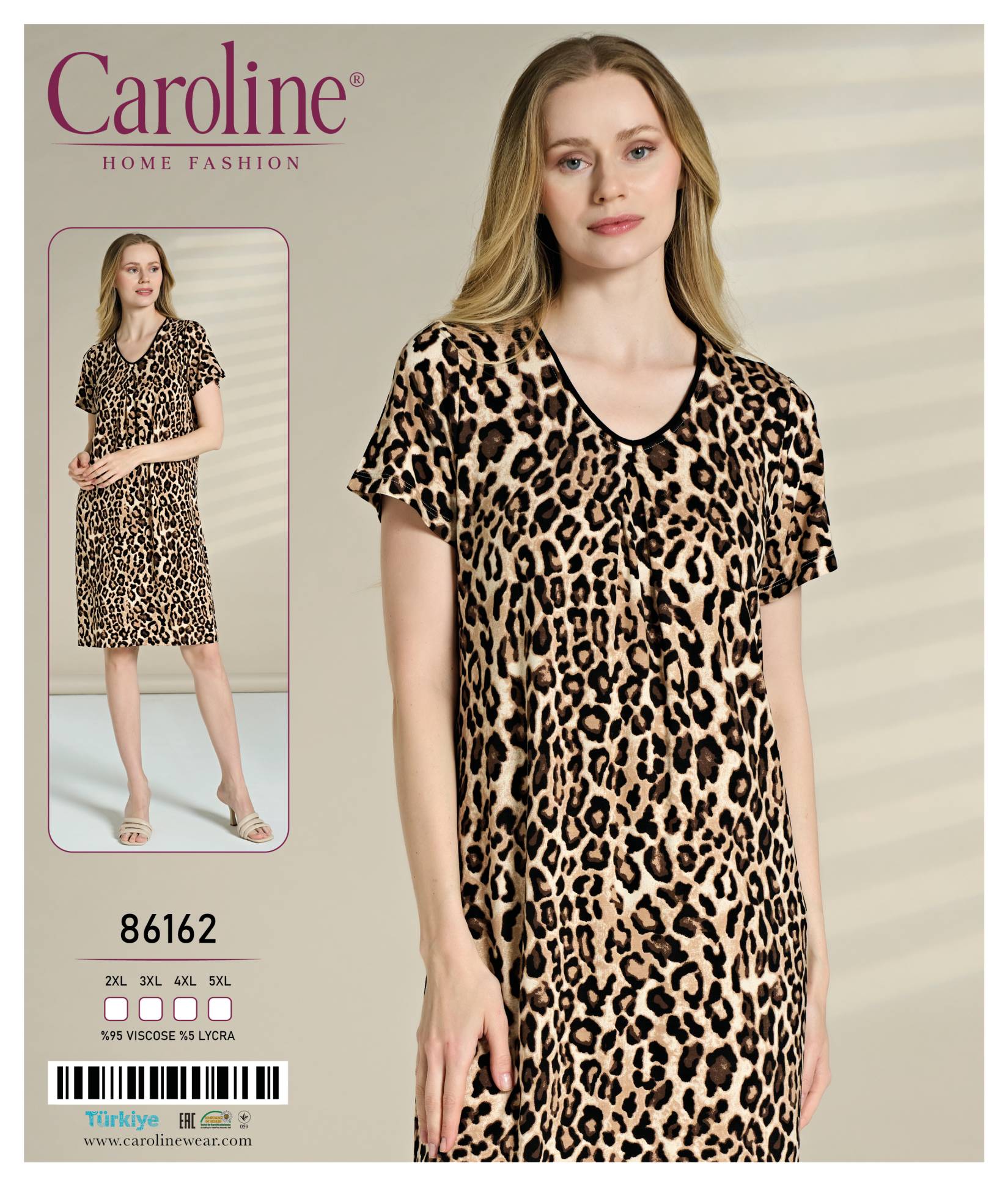 Caroline 86162 ночная рубашка 2XL, 3XL, 4XL, 5XL