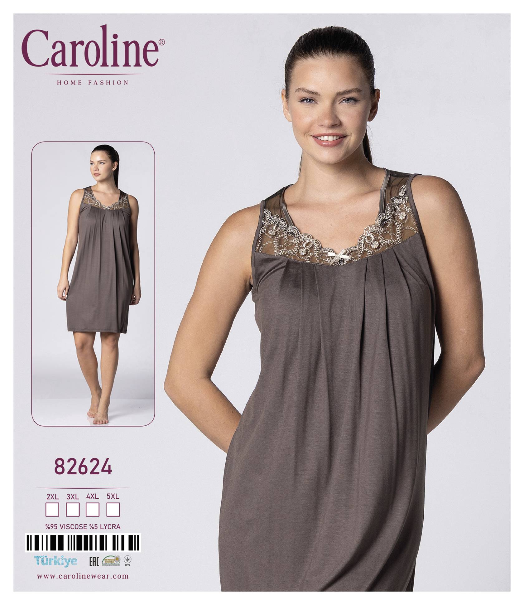 Caroline 82624 ночная рубашка 4XL