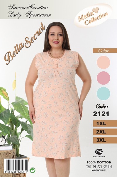 Metin 2121 ночная рубашка 1XL, 2XL, 3XL