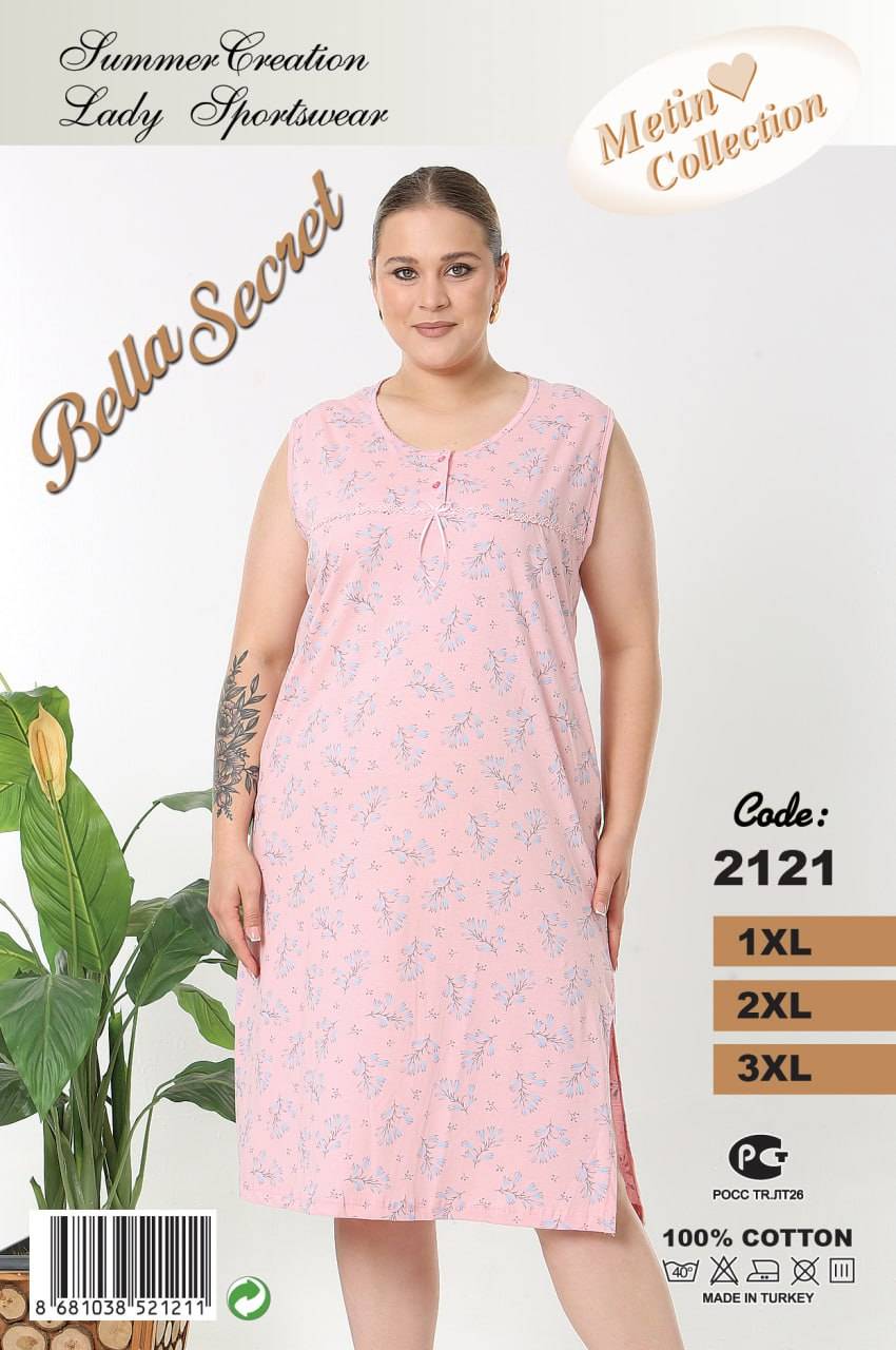 Metin 2121 ночная рубашка 1XL, 2XL, 3XL