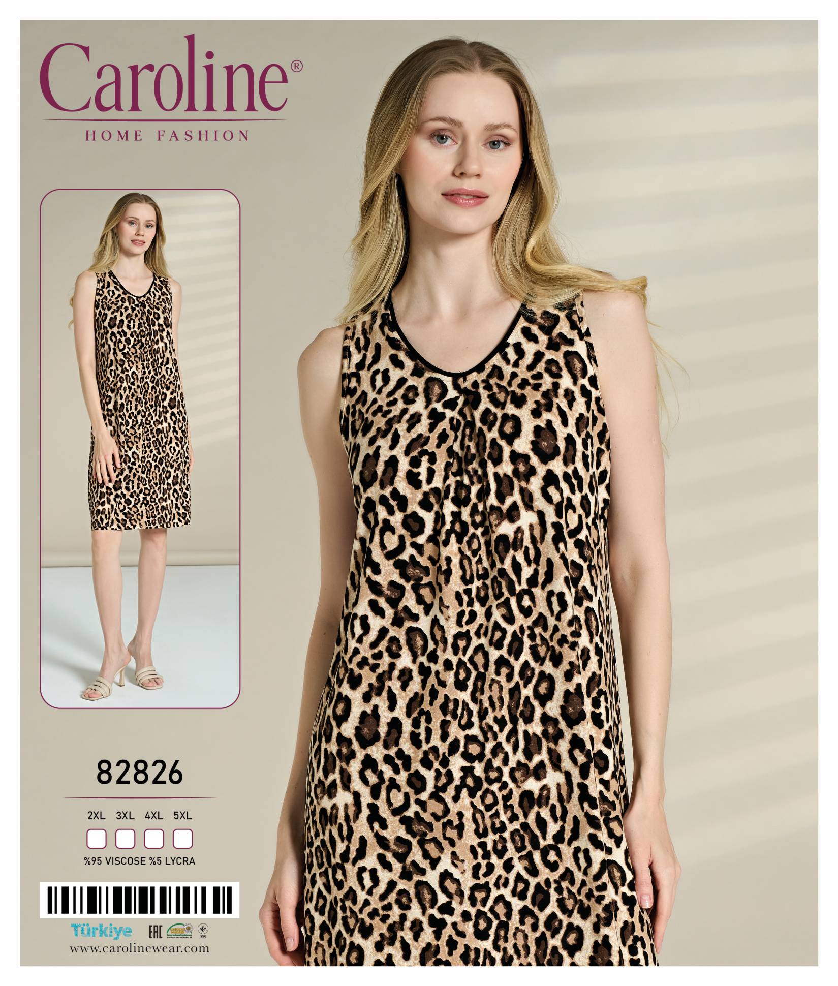 Caroline 82826 ночная рубашка 3XL