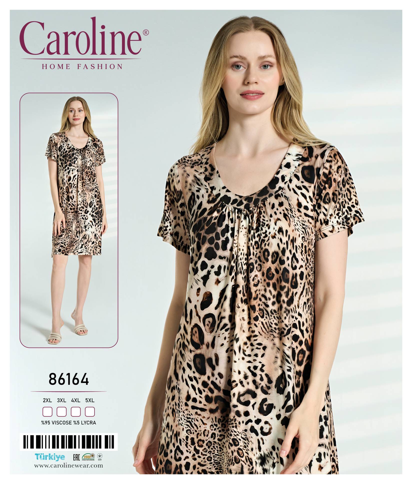 Caroline 86164 ночная рубашка 5XL
