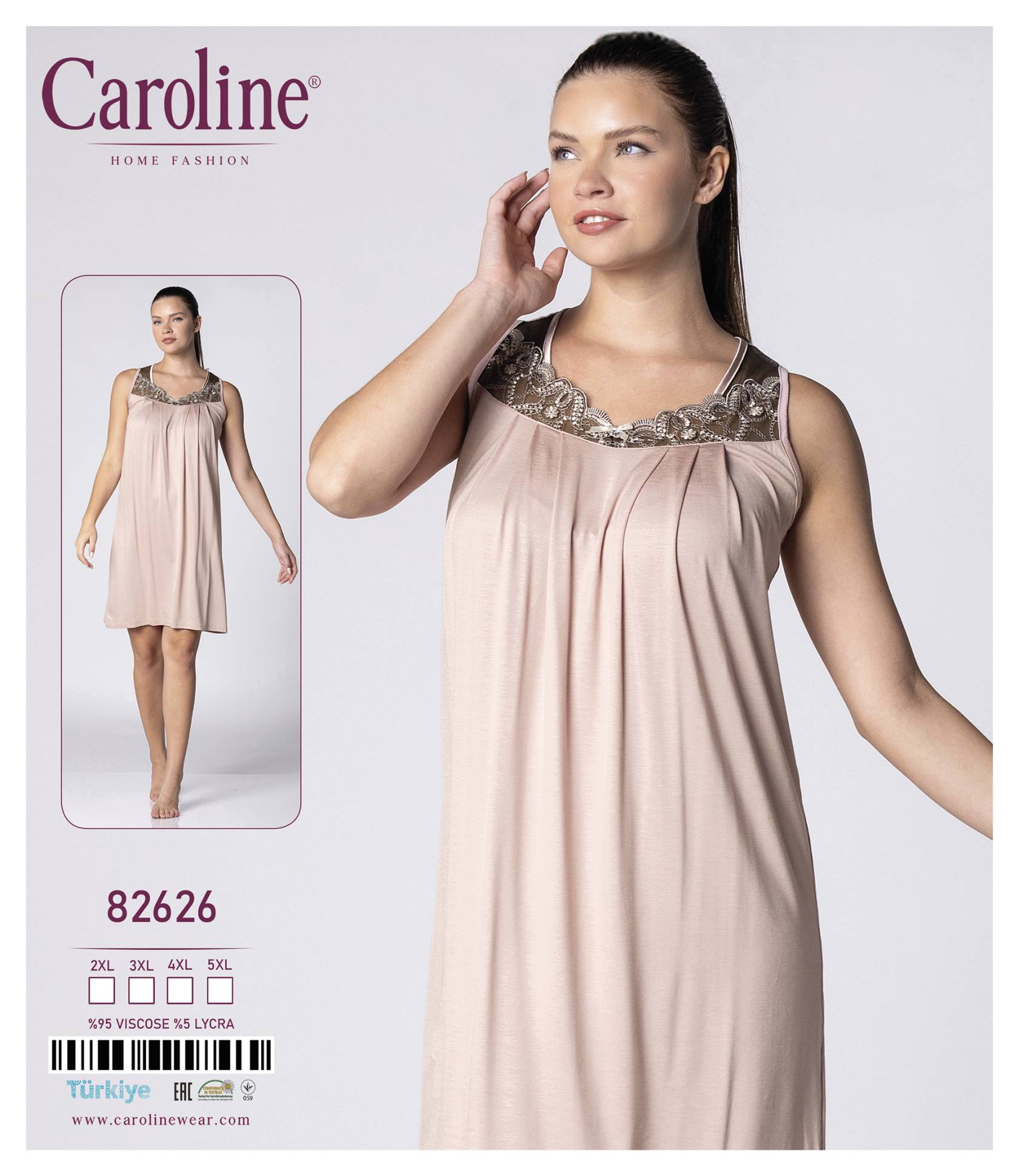 Caroline 82626 ночная рубашка 3XL, 4XL, 5XL