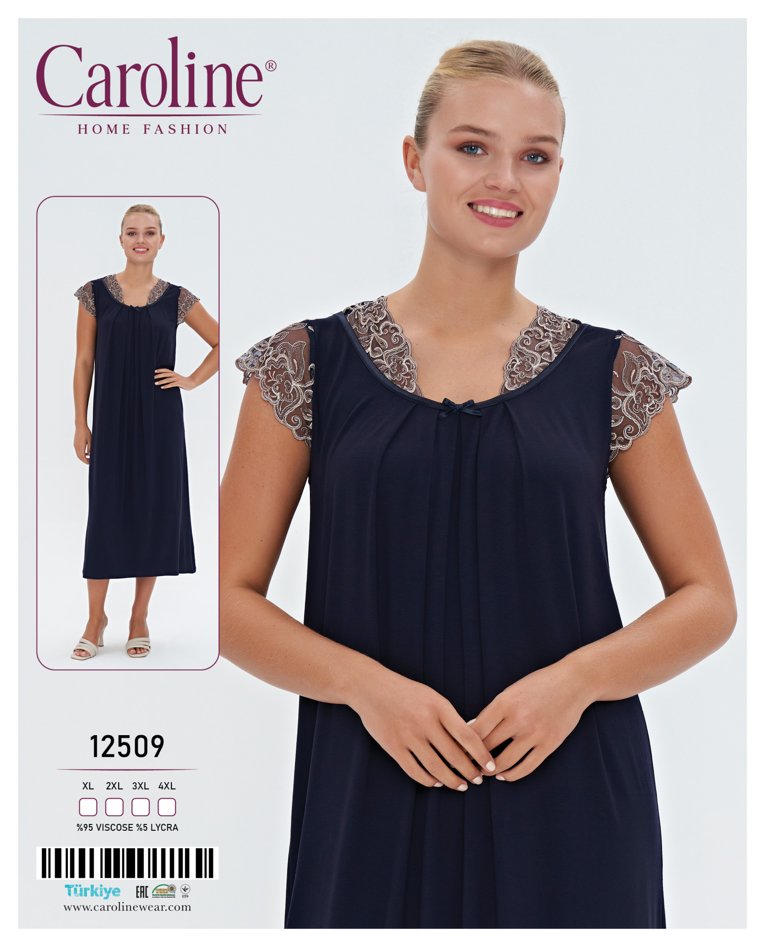 Caroline 12509 ночная рубашка XL, 2XL, 3XL
