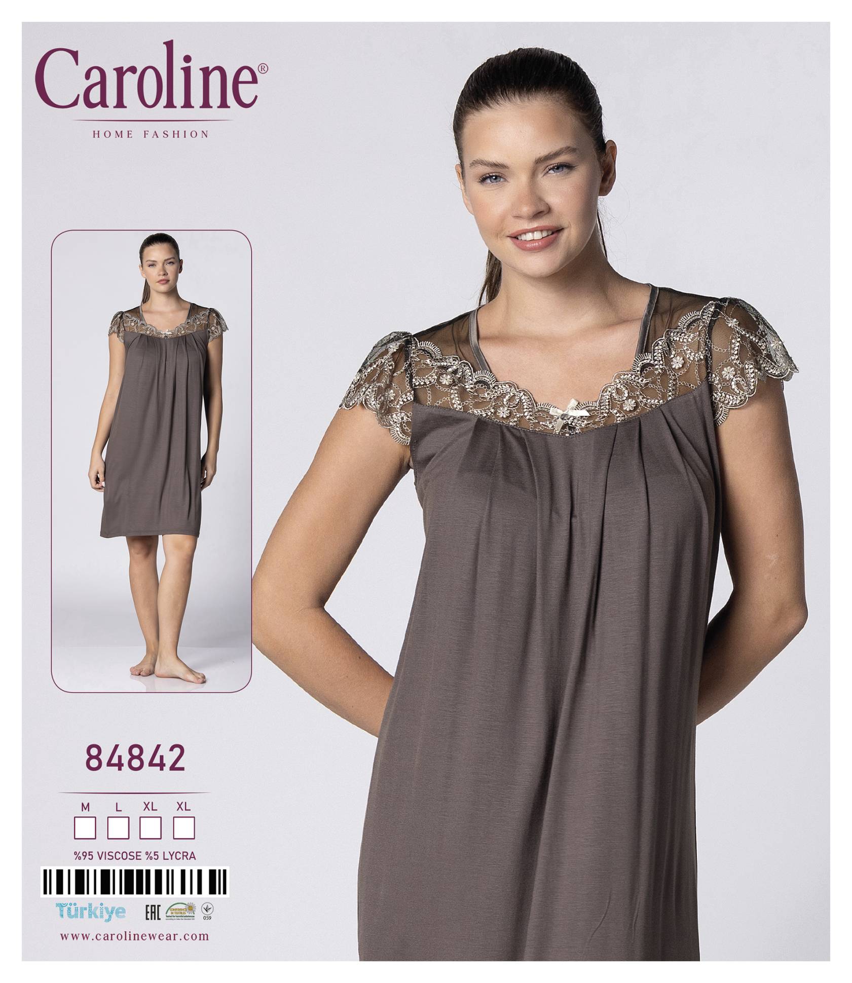 Caroline 84842 ночная рубашка M, XL