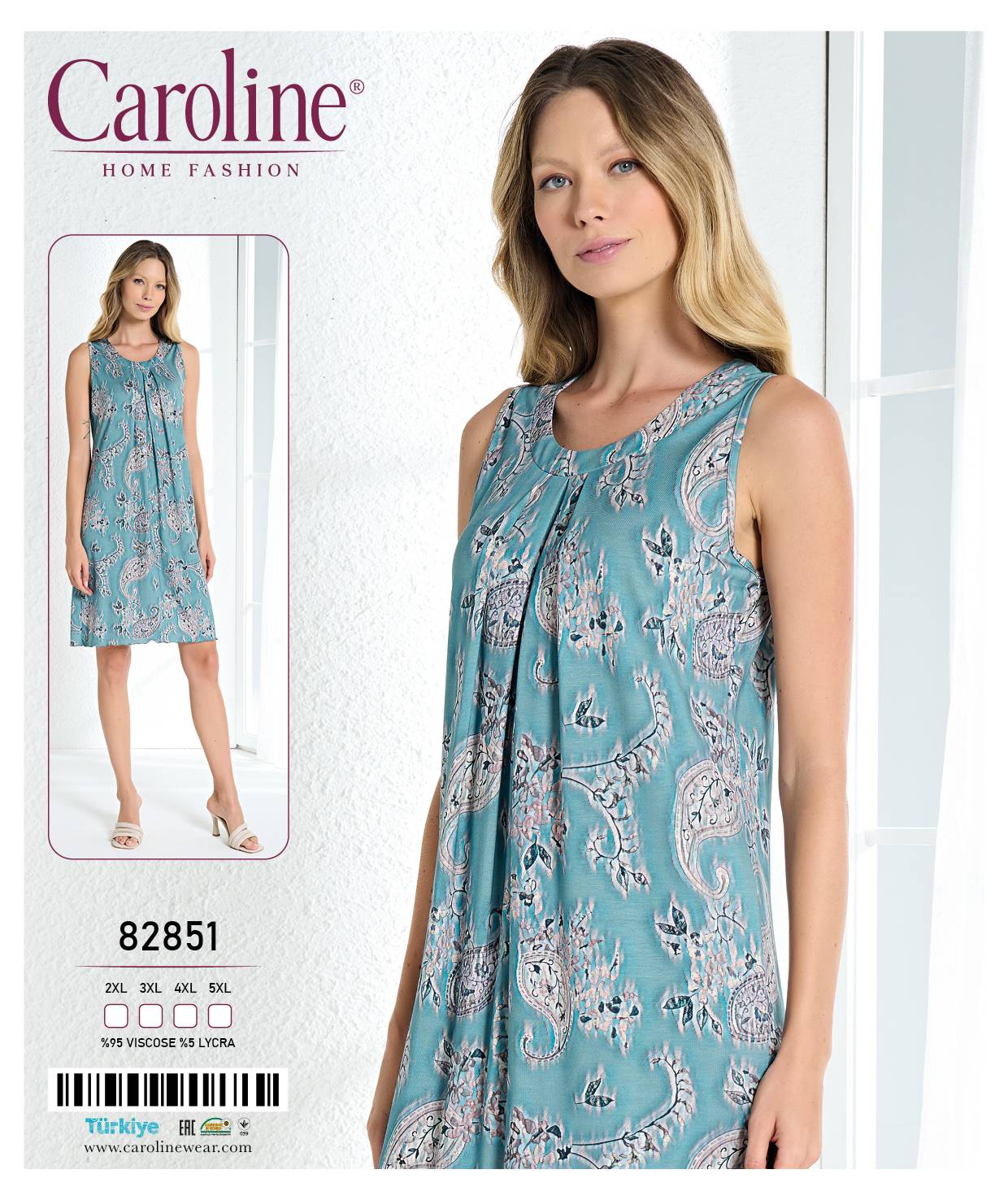 Caroline 82851 ночная рубашка 2XL, 3XL, 4XL, 5XL