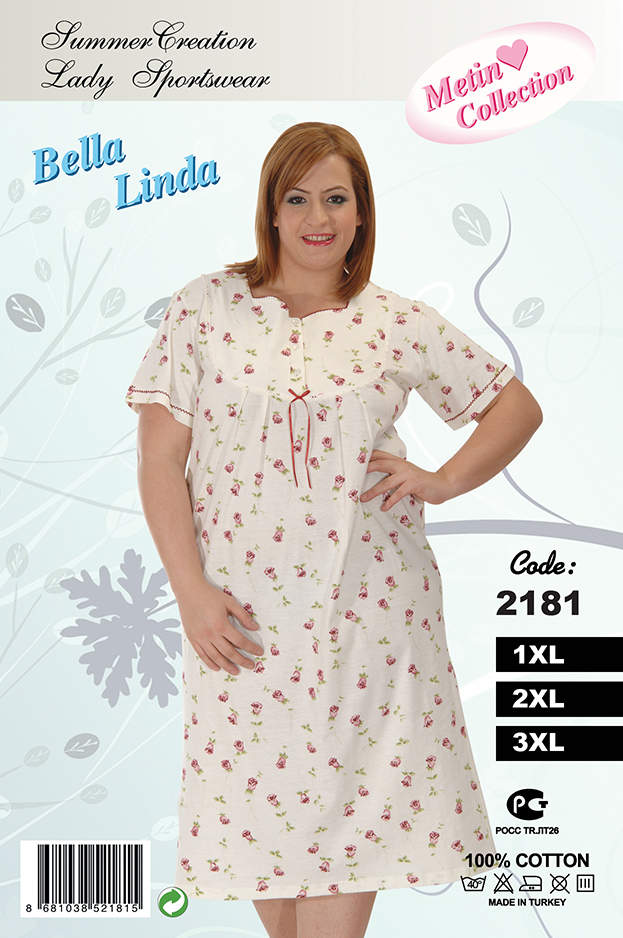 Metin 2181 ночная рубашка 1XL, 2XL, 3XL