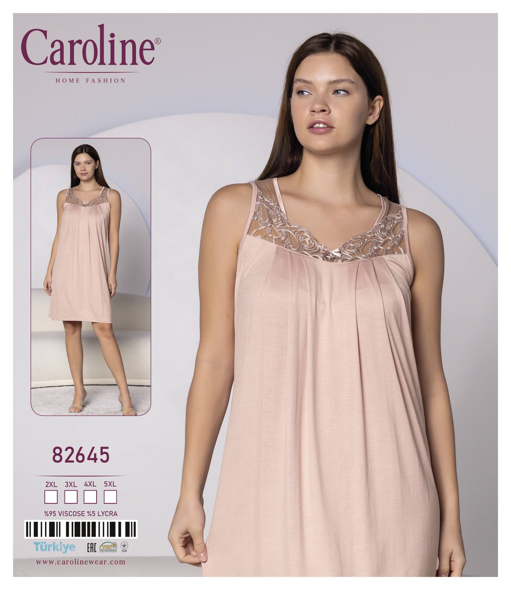 Caroline 82645 ночная рубашка 4XL