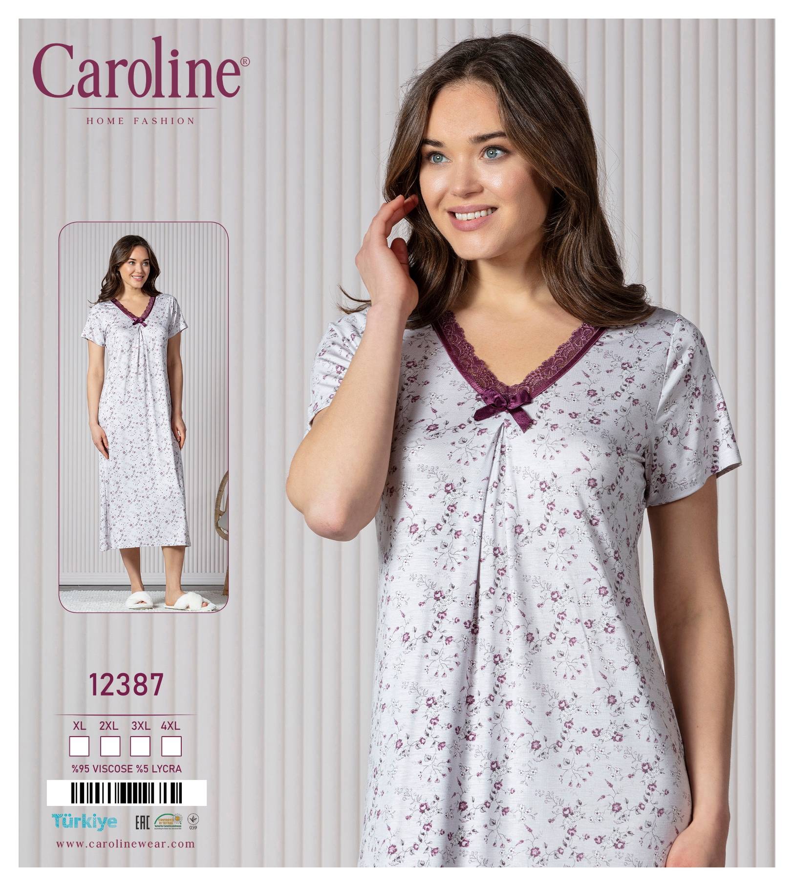 Caroline 12387 ночная рубашка 4XL