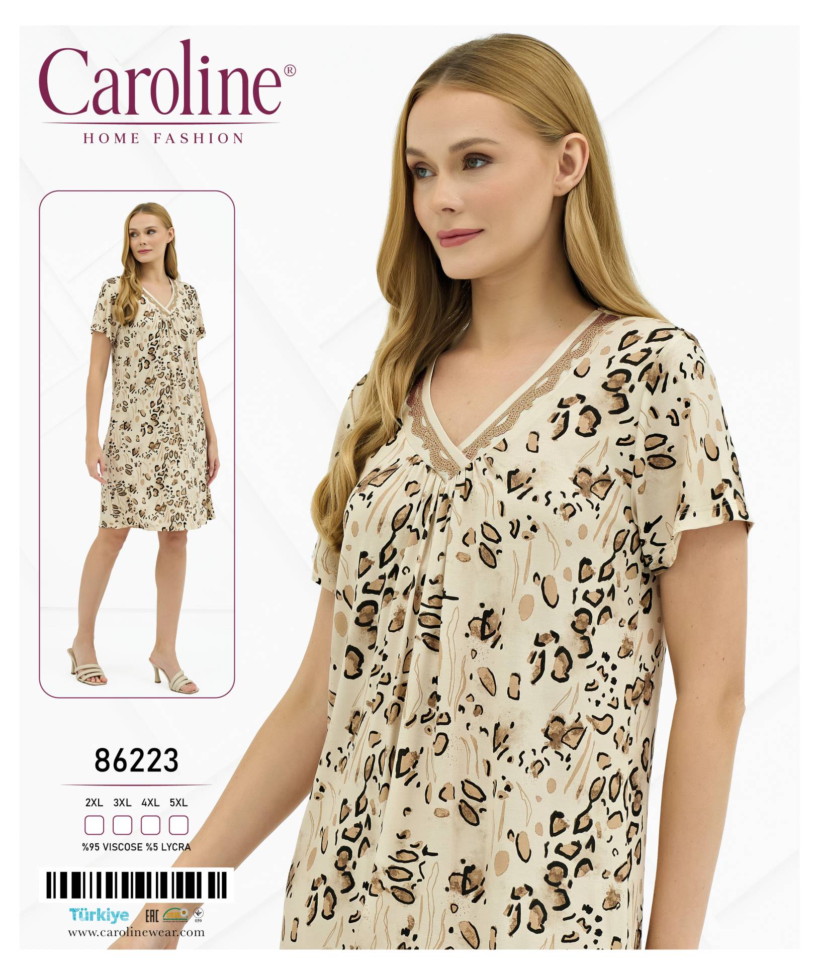 Caroline 86223 ночная рубашка 2XL, 3XL, 4XL, 5XL