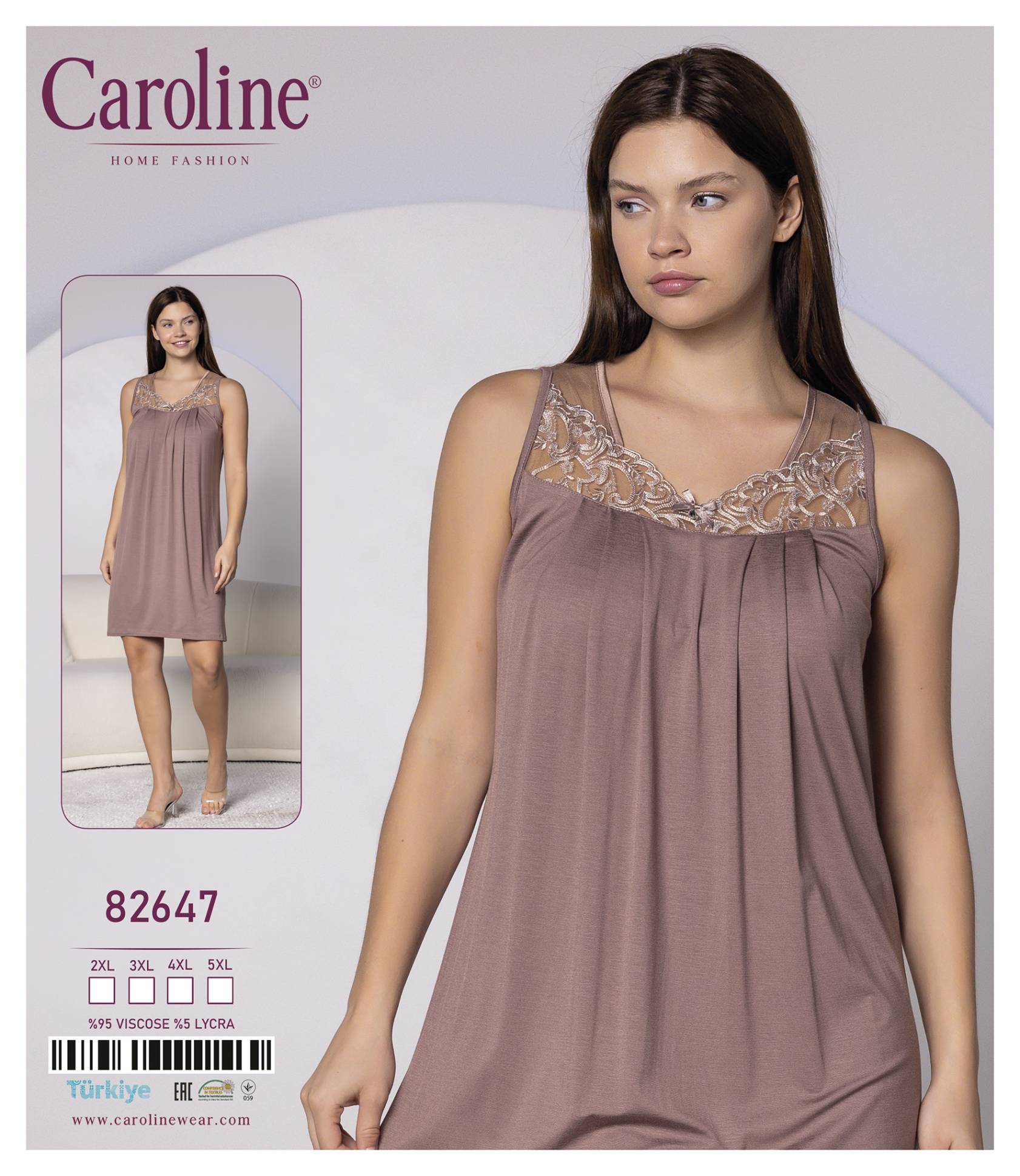 Caroline 82647 ночная рубашка 4XL