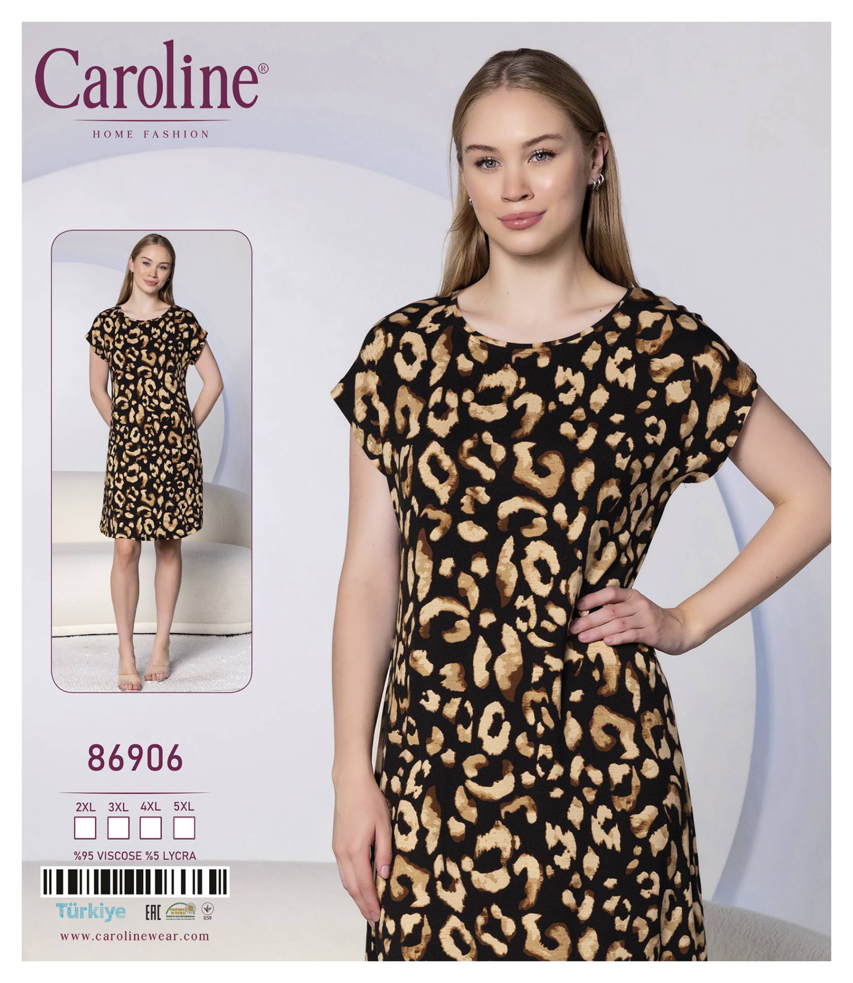 Caroline 86906 ночная рубашка 2XL
