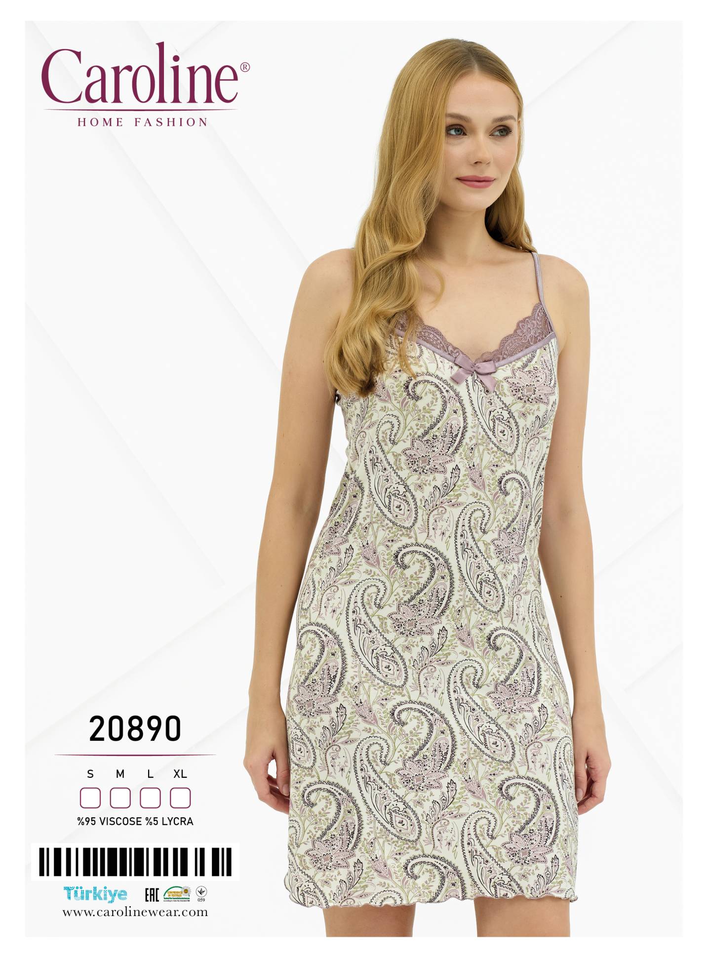 Caroline 20890 ночная рубашка S, M, L, XL