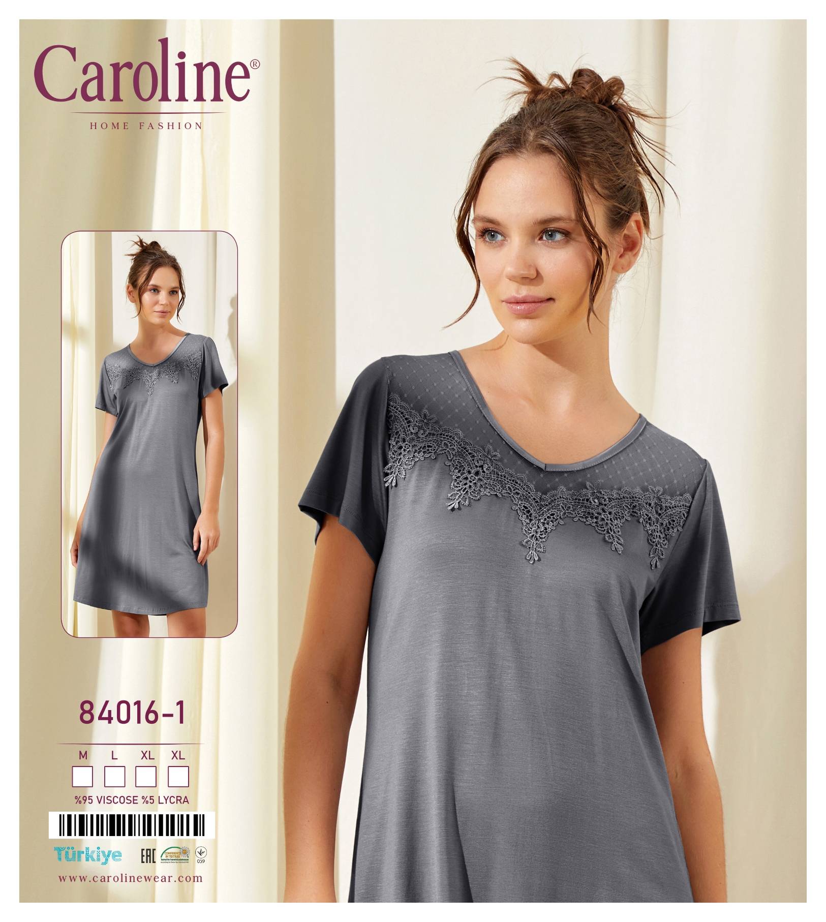 Caroline 84016 ночная рубашка M, L, XL