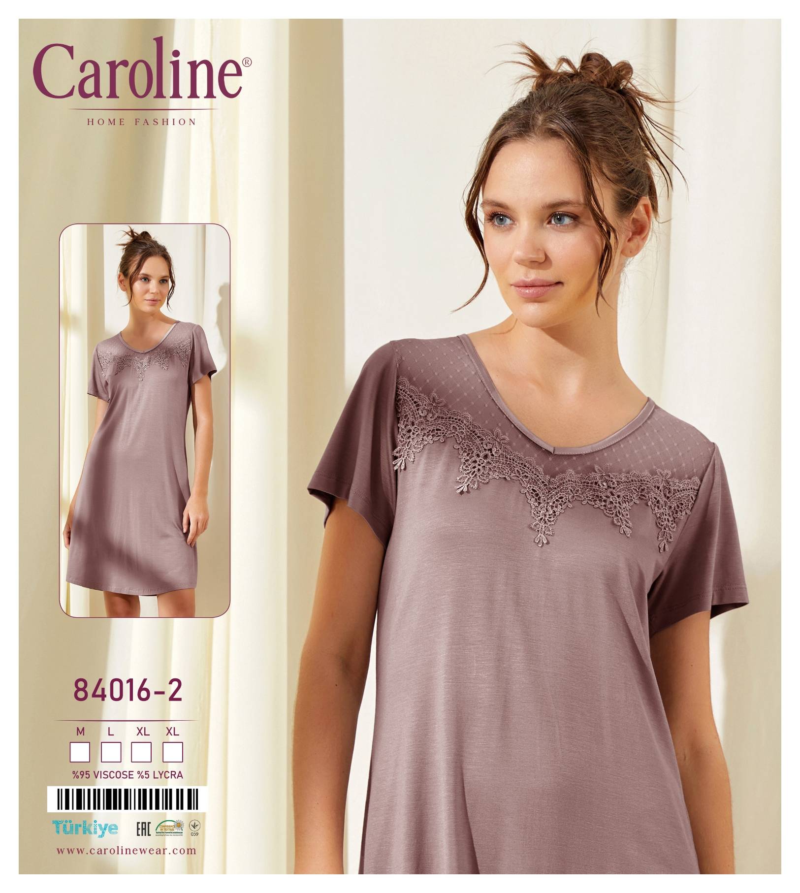 Caroline 84016 ночная рубашка M, L, XL