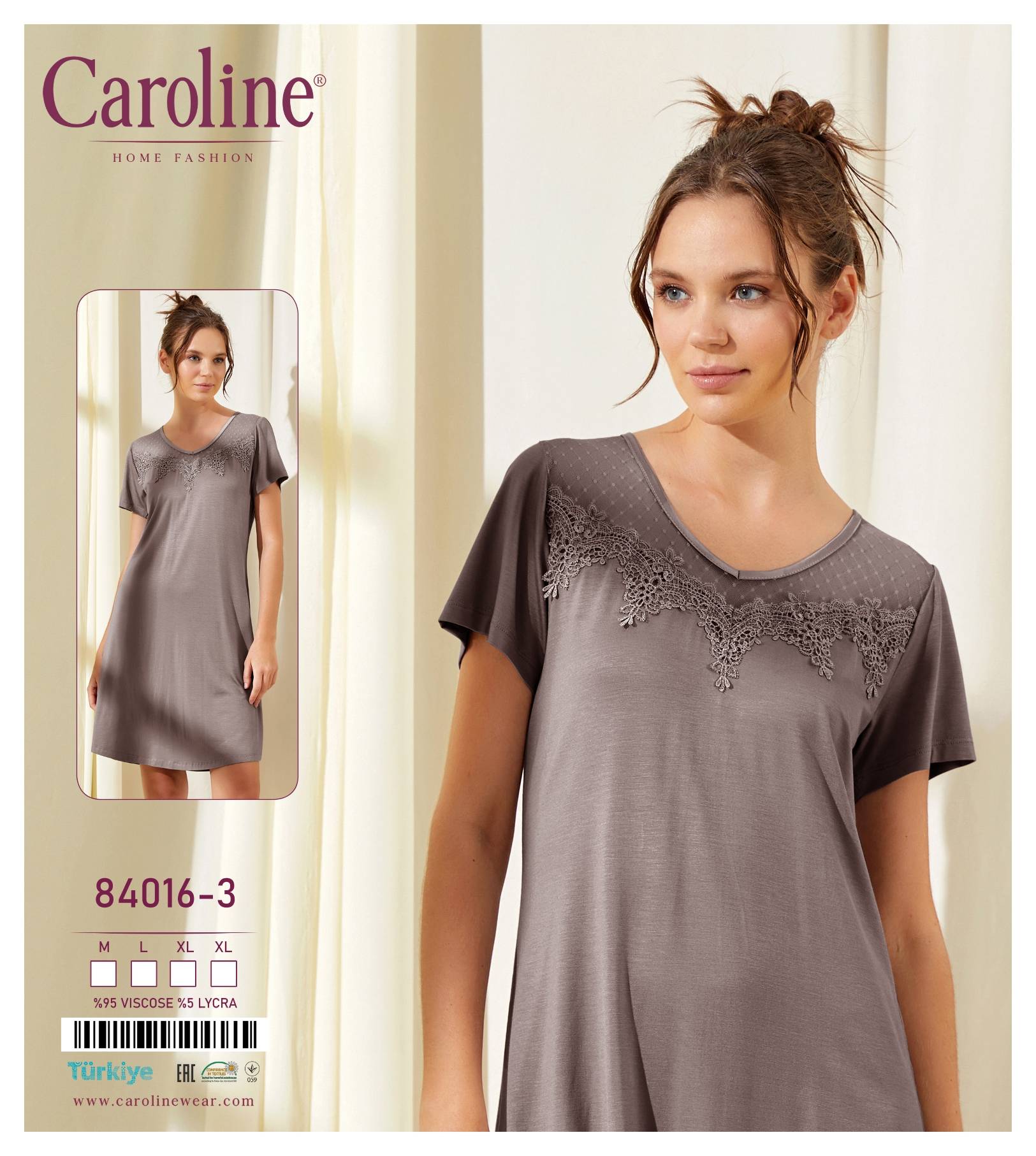 Caroline 84016 ночная рубашка M, L, XL