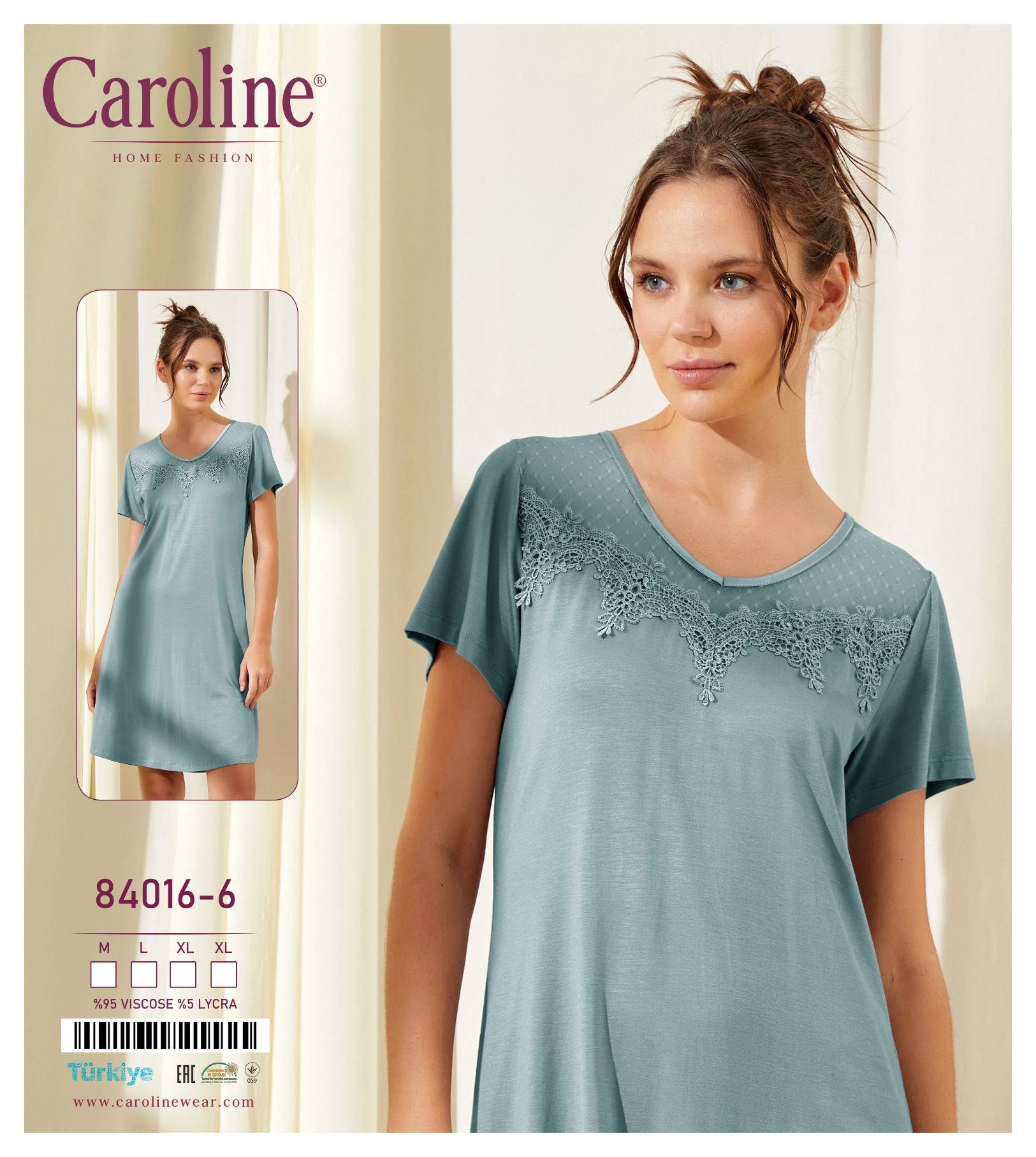 Caroline 84016 ночная рубашка M, L, XL