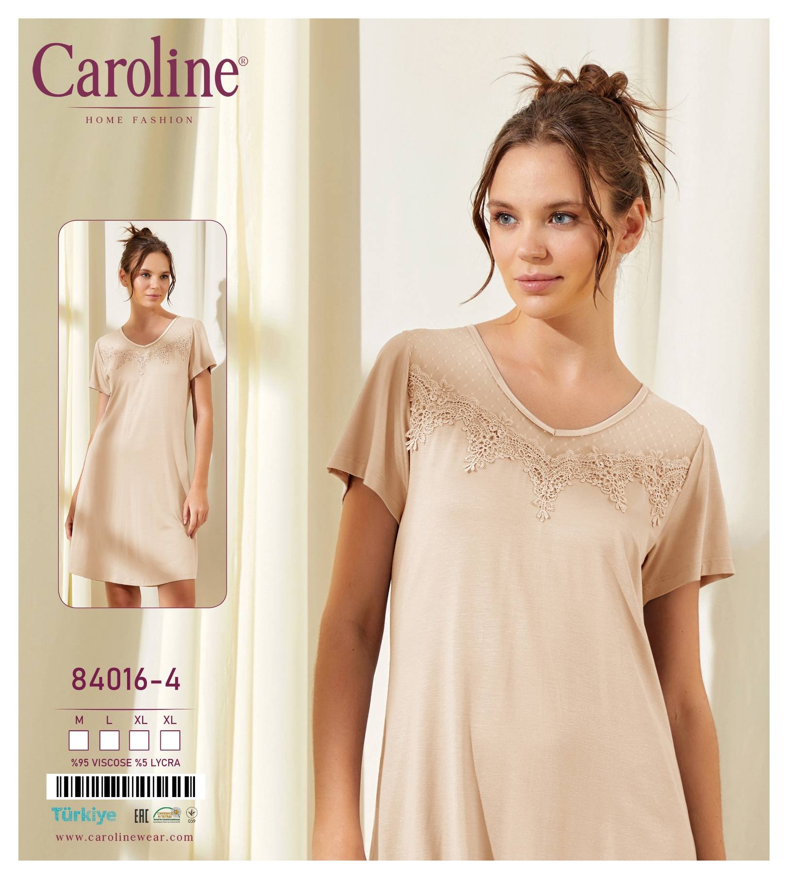 Caroline 84016 ночная рубашка M, L, XL