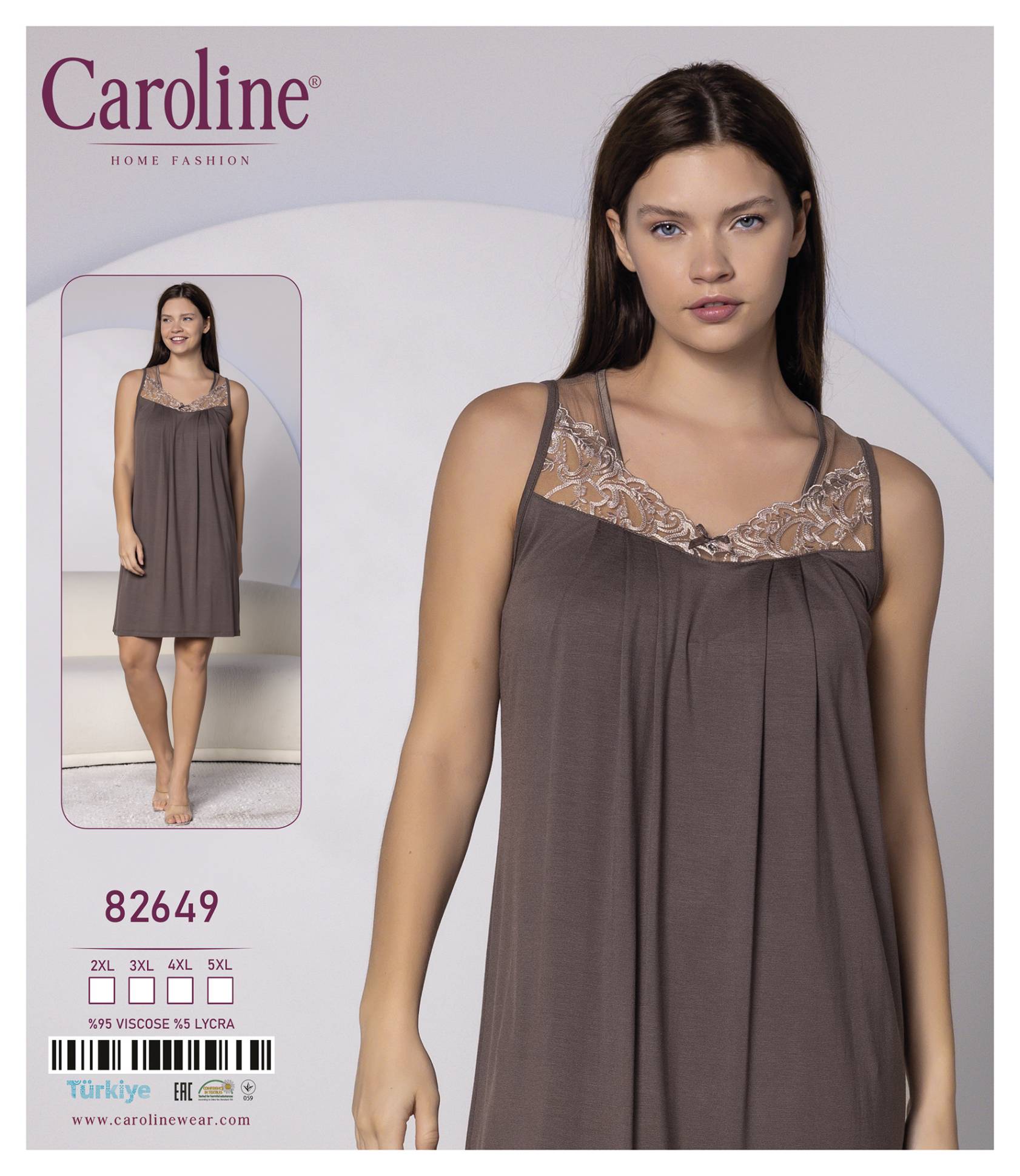 Caroline 82649 ночная рубашка 4XL