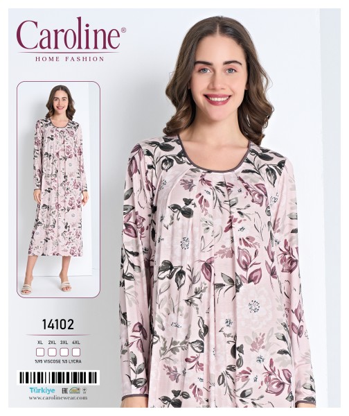 Caroline 14102 ночная рубашка XL, 2XL, 3XL, 4XL